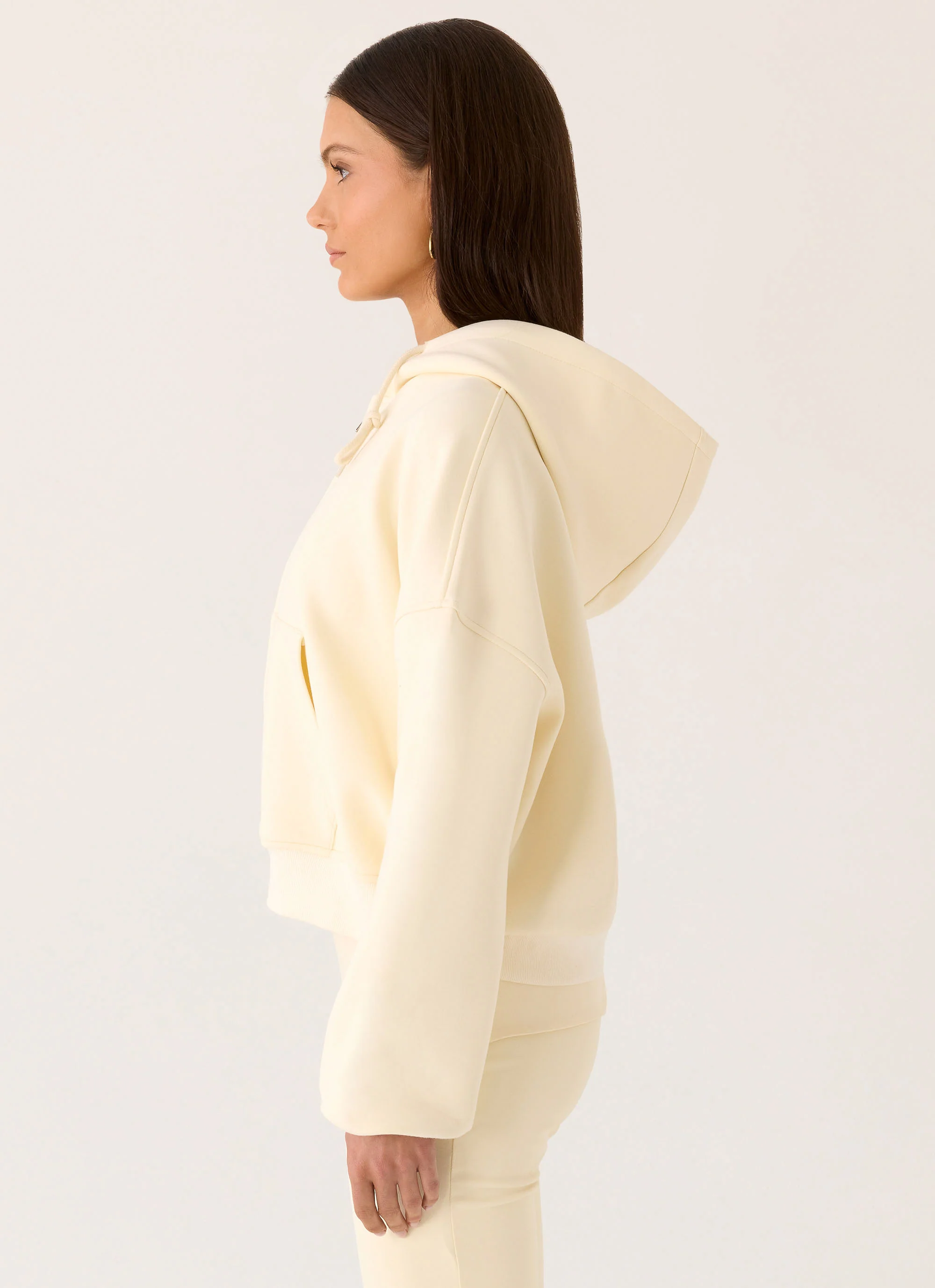 Elio Zip Hoodie - Baby Yellow - Image 2