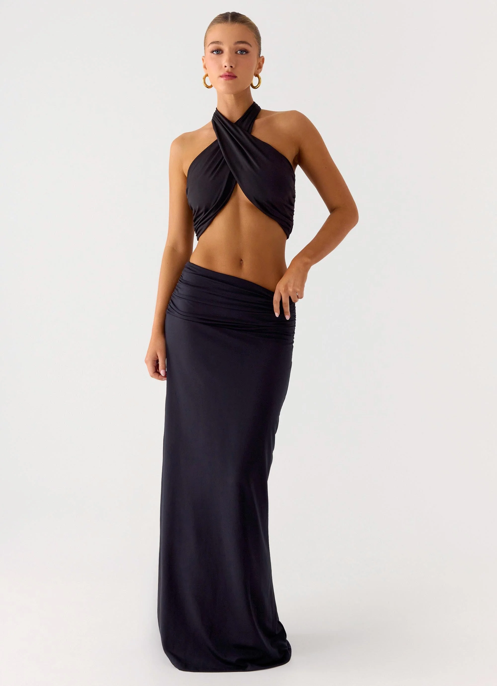 Elisabetta Maxi Skirt - Black - Image 5
