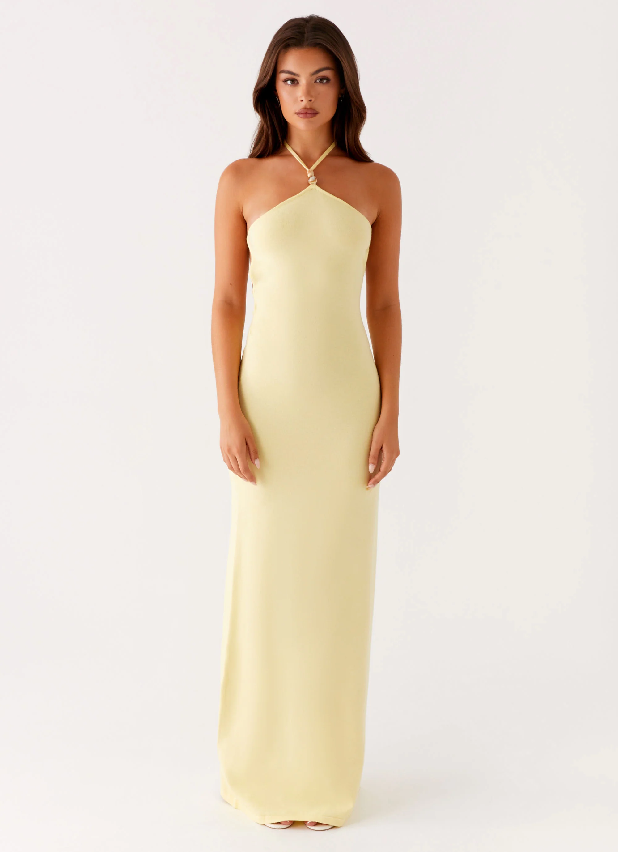 Elisha Knit Maxi Dress - Yellow - Image 3