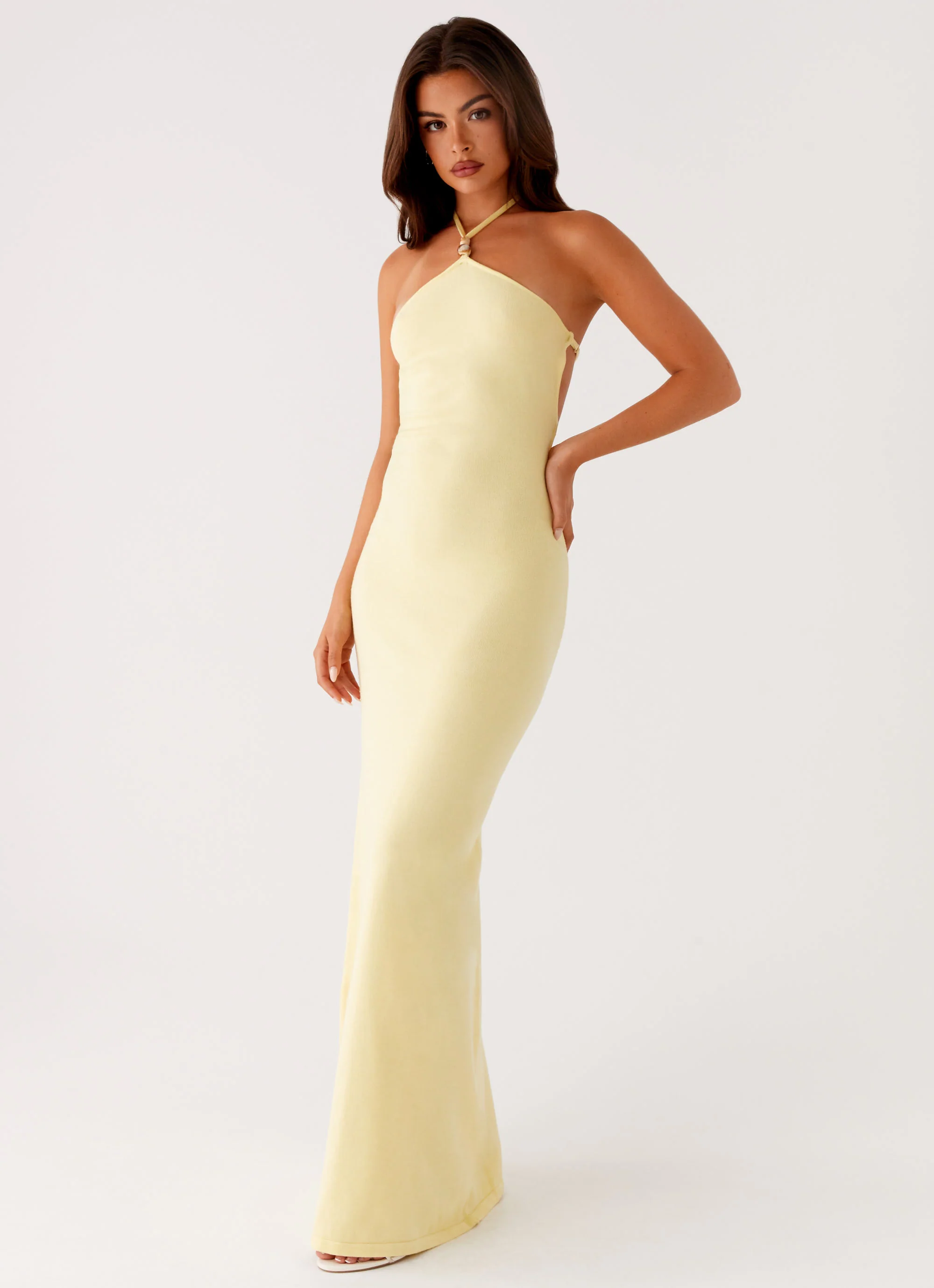 Elisha Knit Maxi Dress - Yellow - Image 6