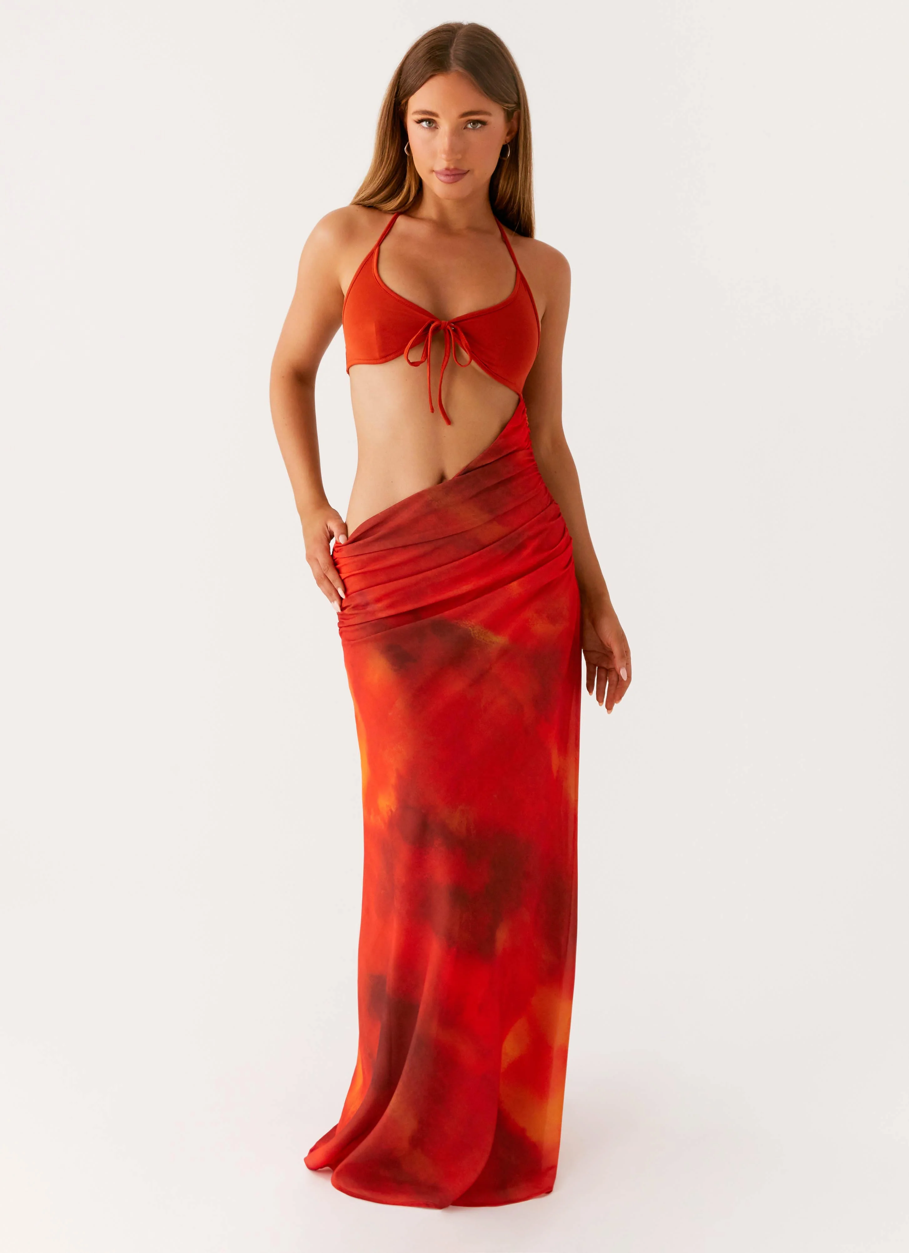 Elixis Maxi Dress - Scarlet Blur - Image 5