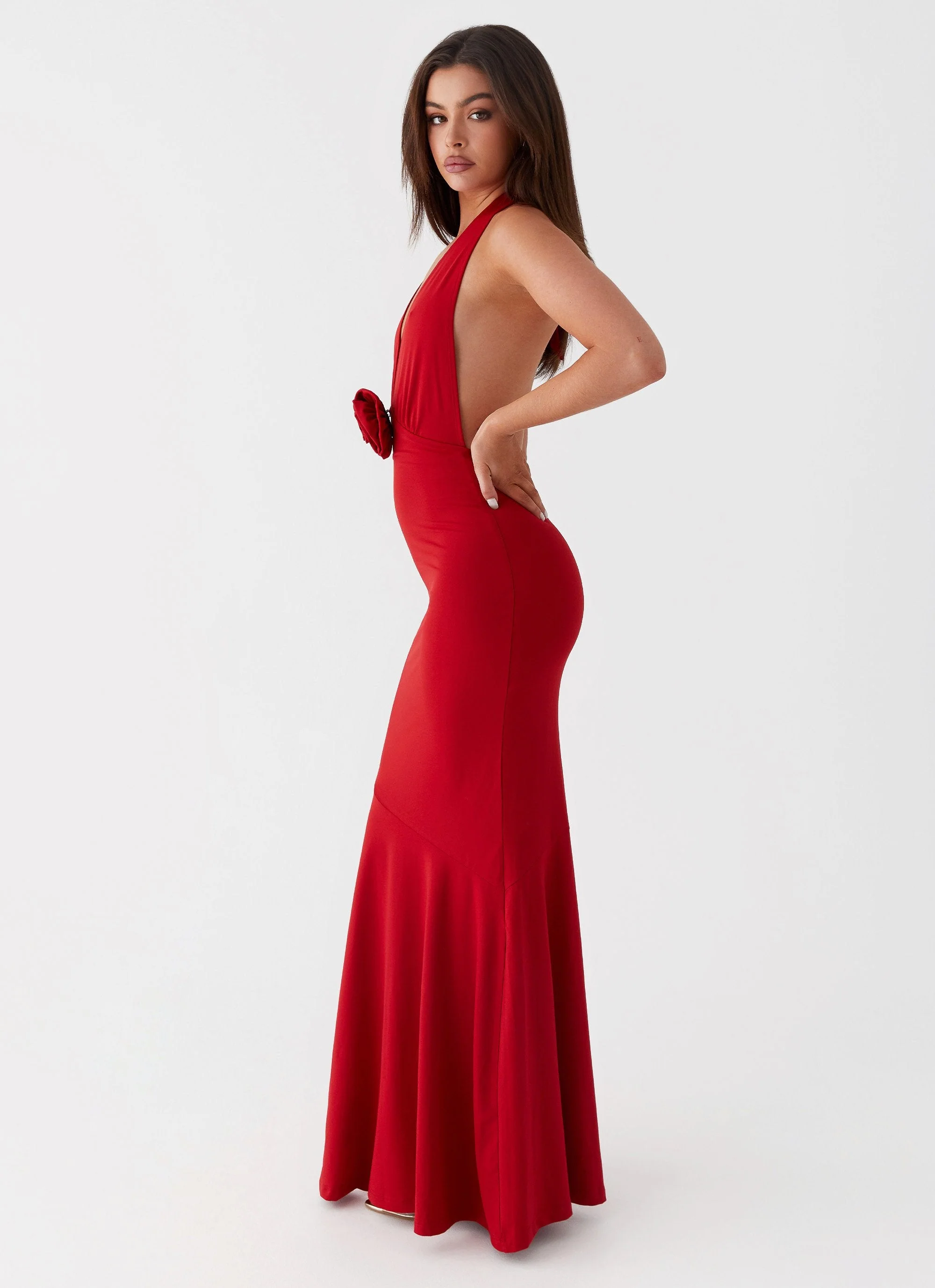 Eliza Rose Maxi Dress - Red - Image 4