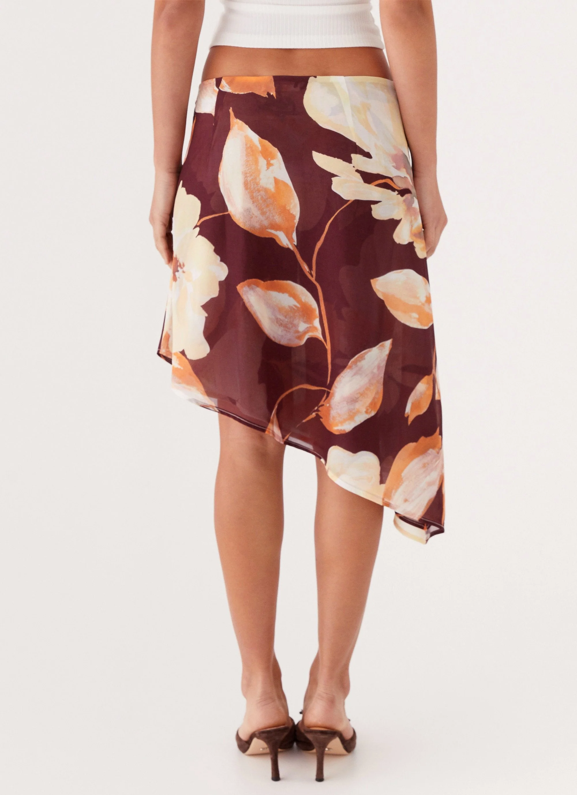 Elizabeth Midi Skirt - Brown Floral - Image 5