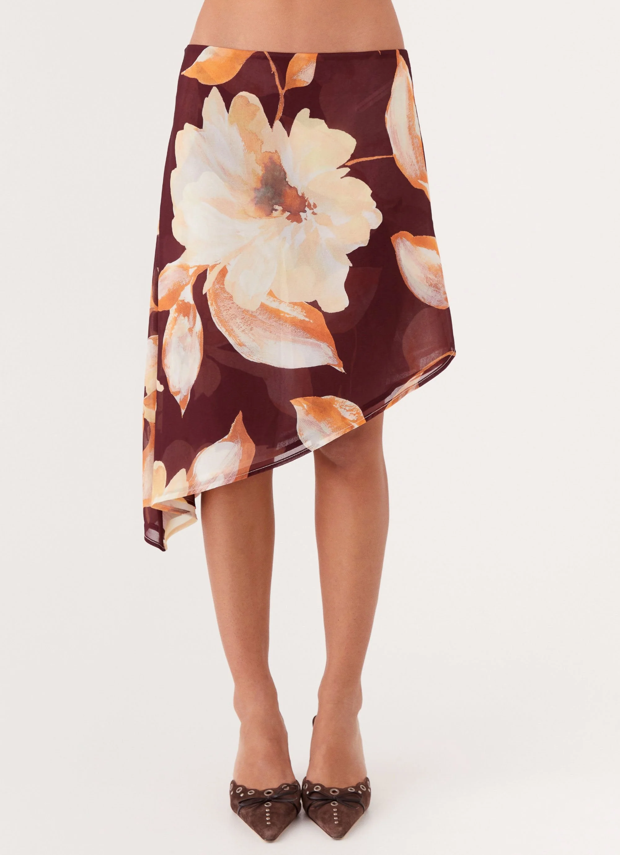 Elizabeth Midi Skirt - Brown Floral - Image 6