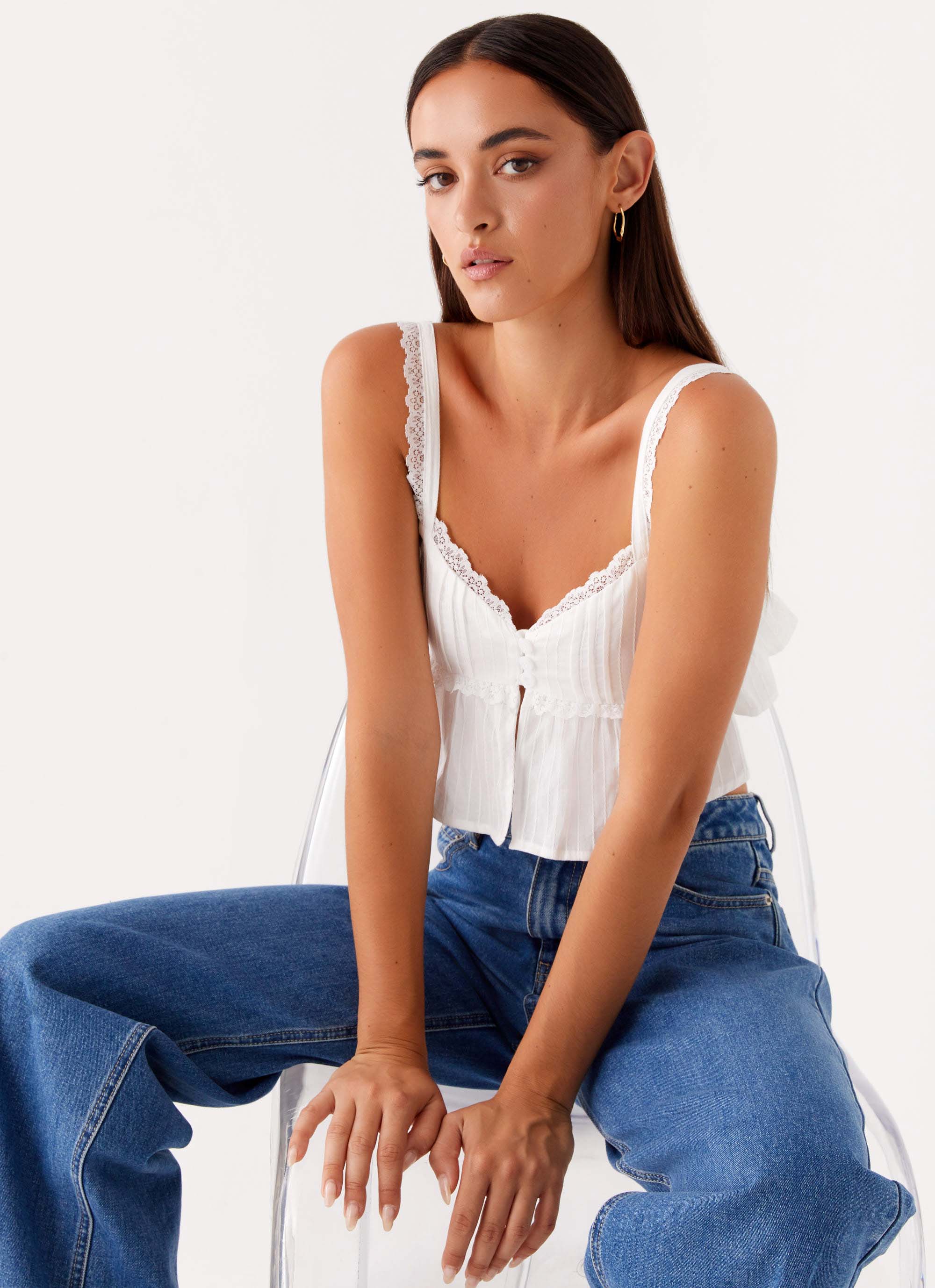 Elliana Cami Top - White - Image 6