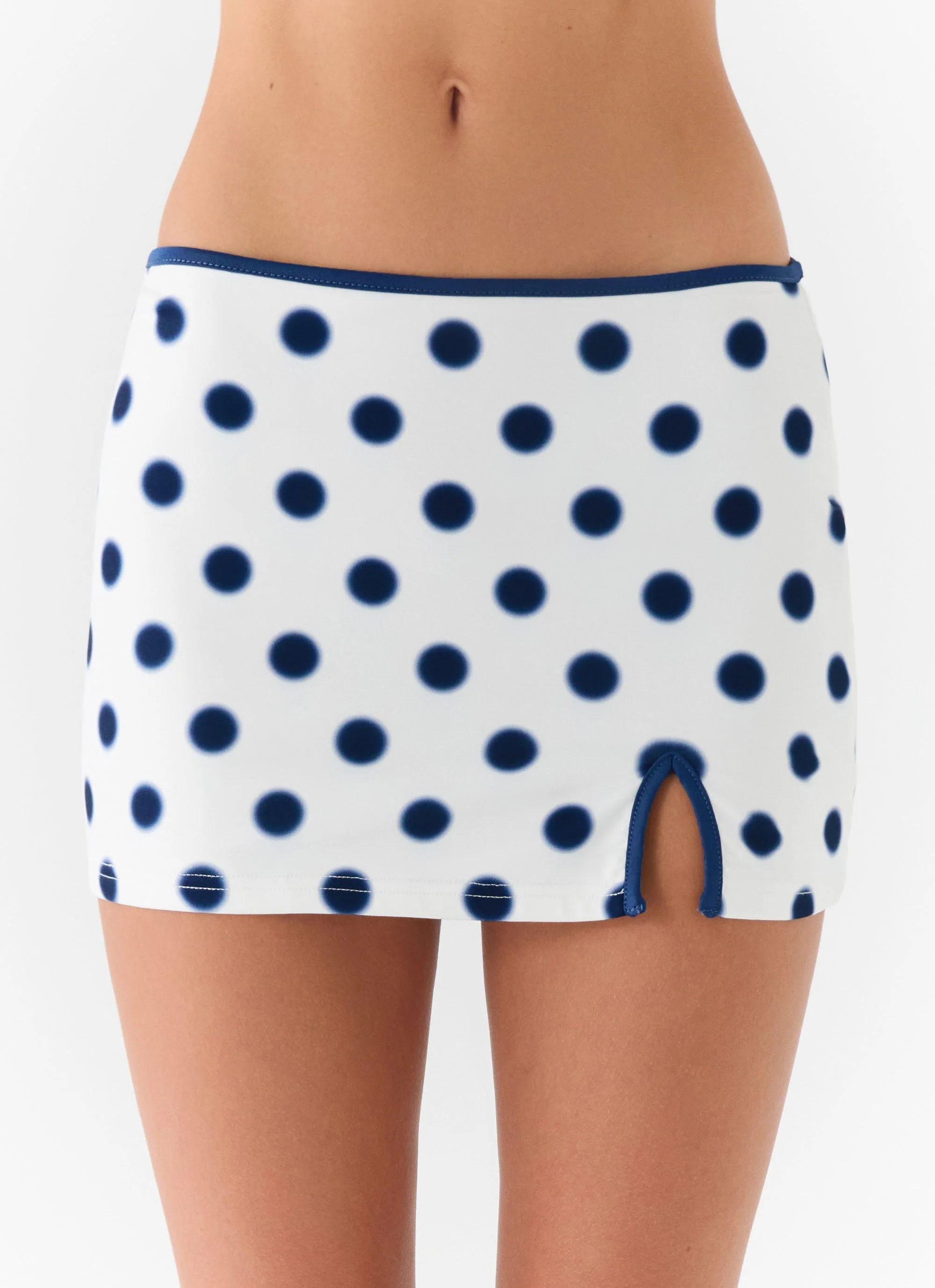 Elliot Mini Skirt - Porcelain Blue Polka Dot - Image 5