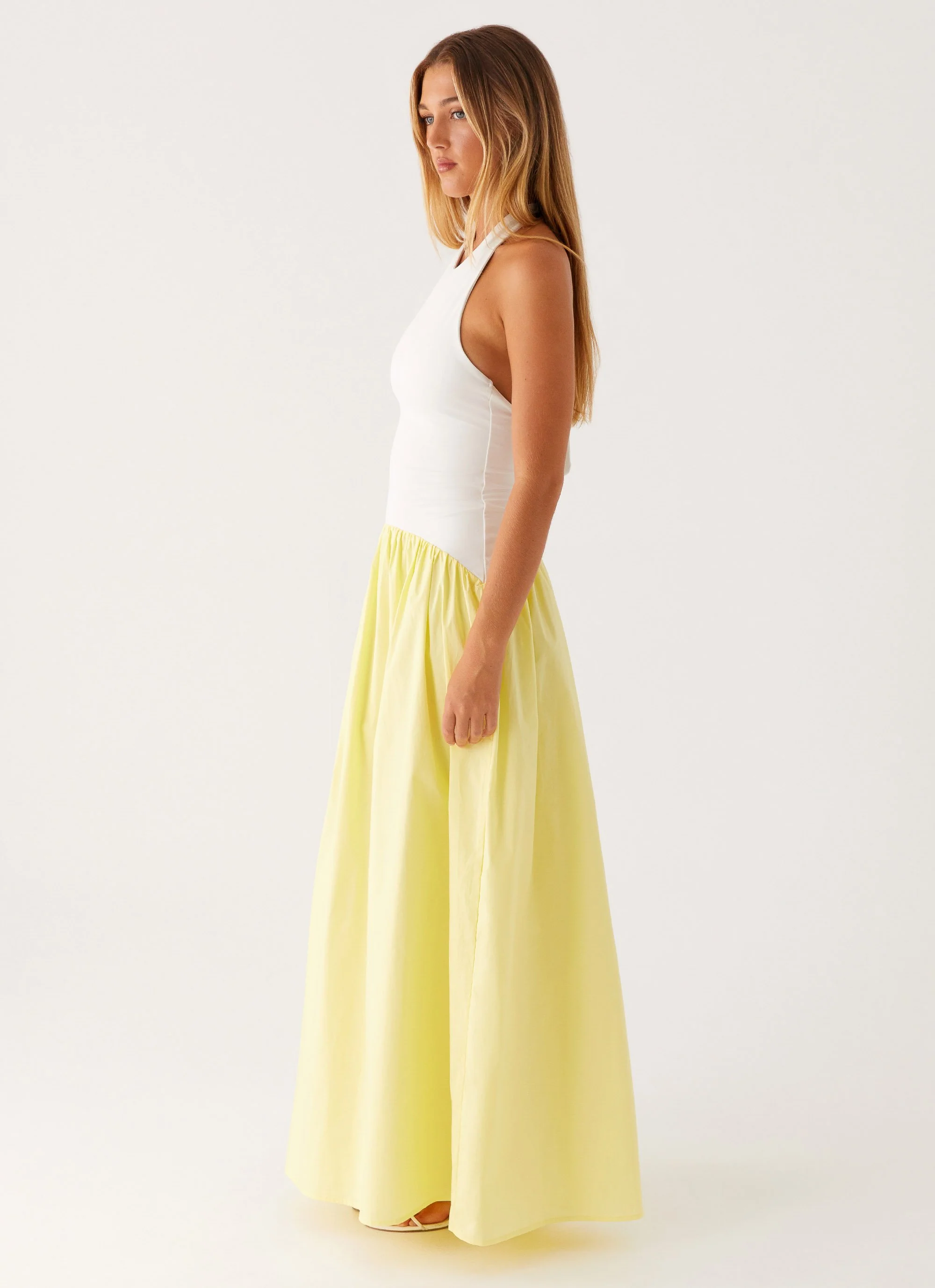 Elora Maxi Dress - Yellow Spliced - Image 2