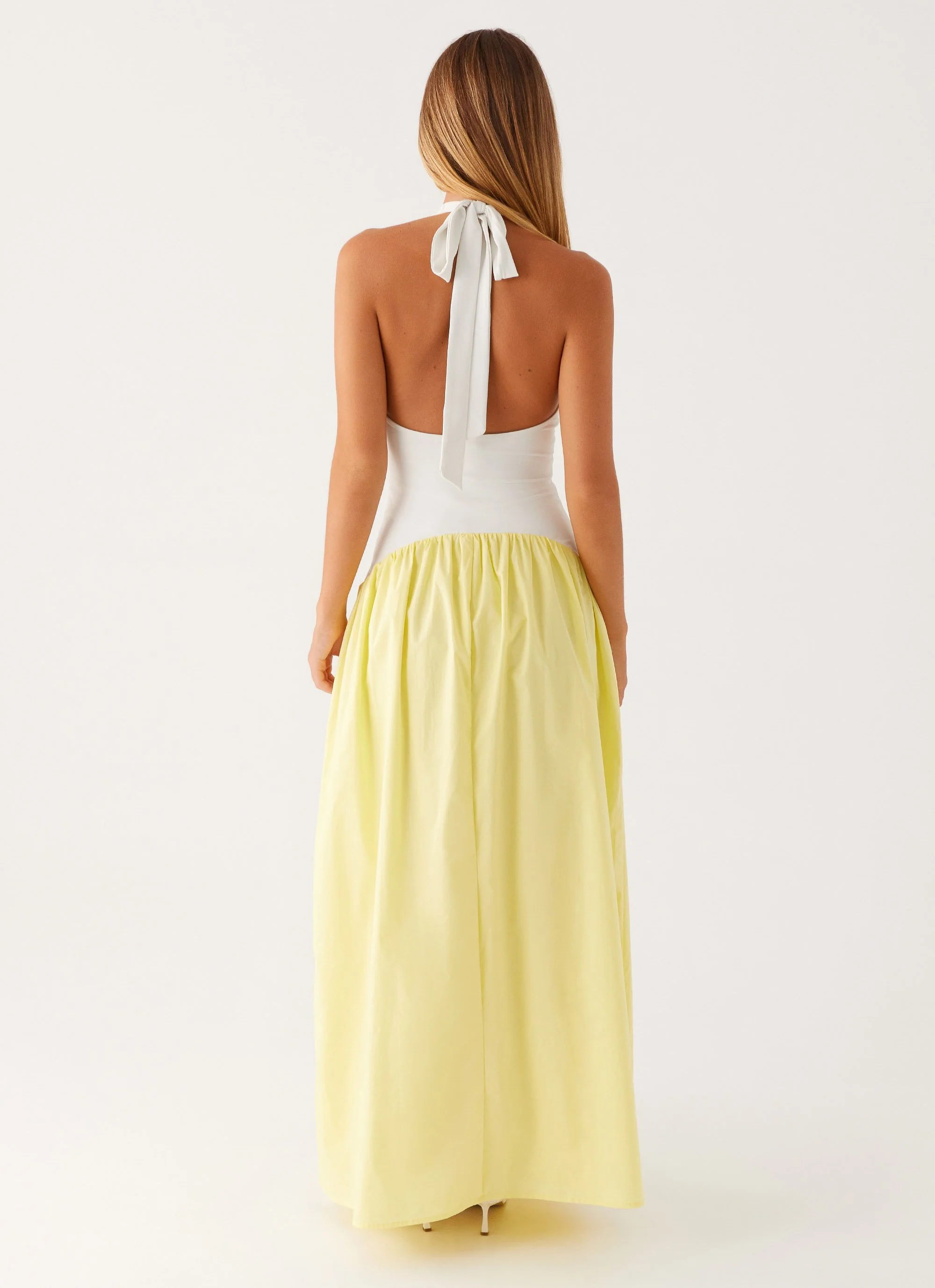 Elora Maxi Dress - Yellow Spliced - Image 3