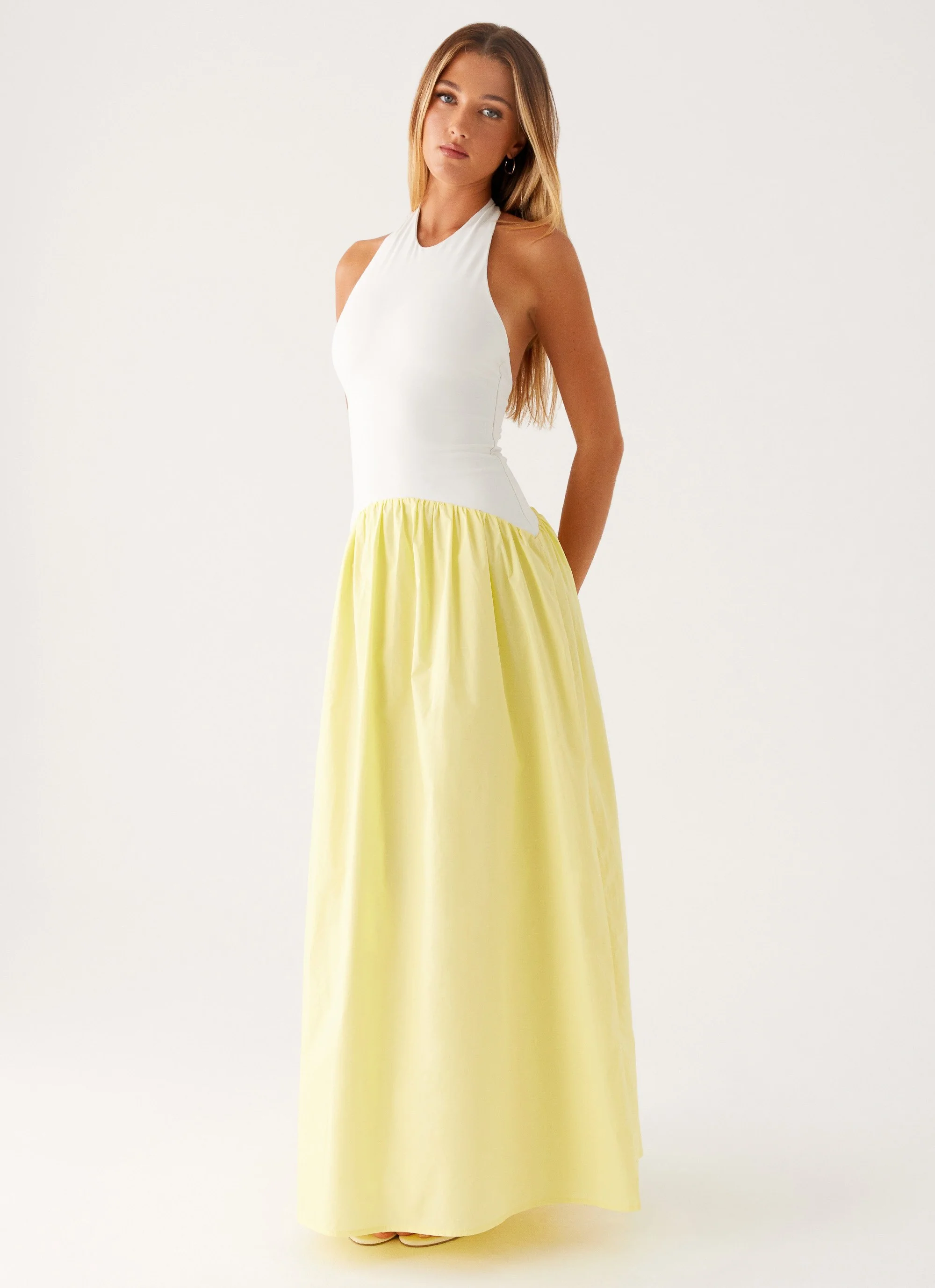 Elora Maxi Dress - Yellow Spliced - Image 4