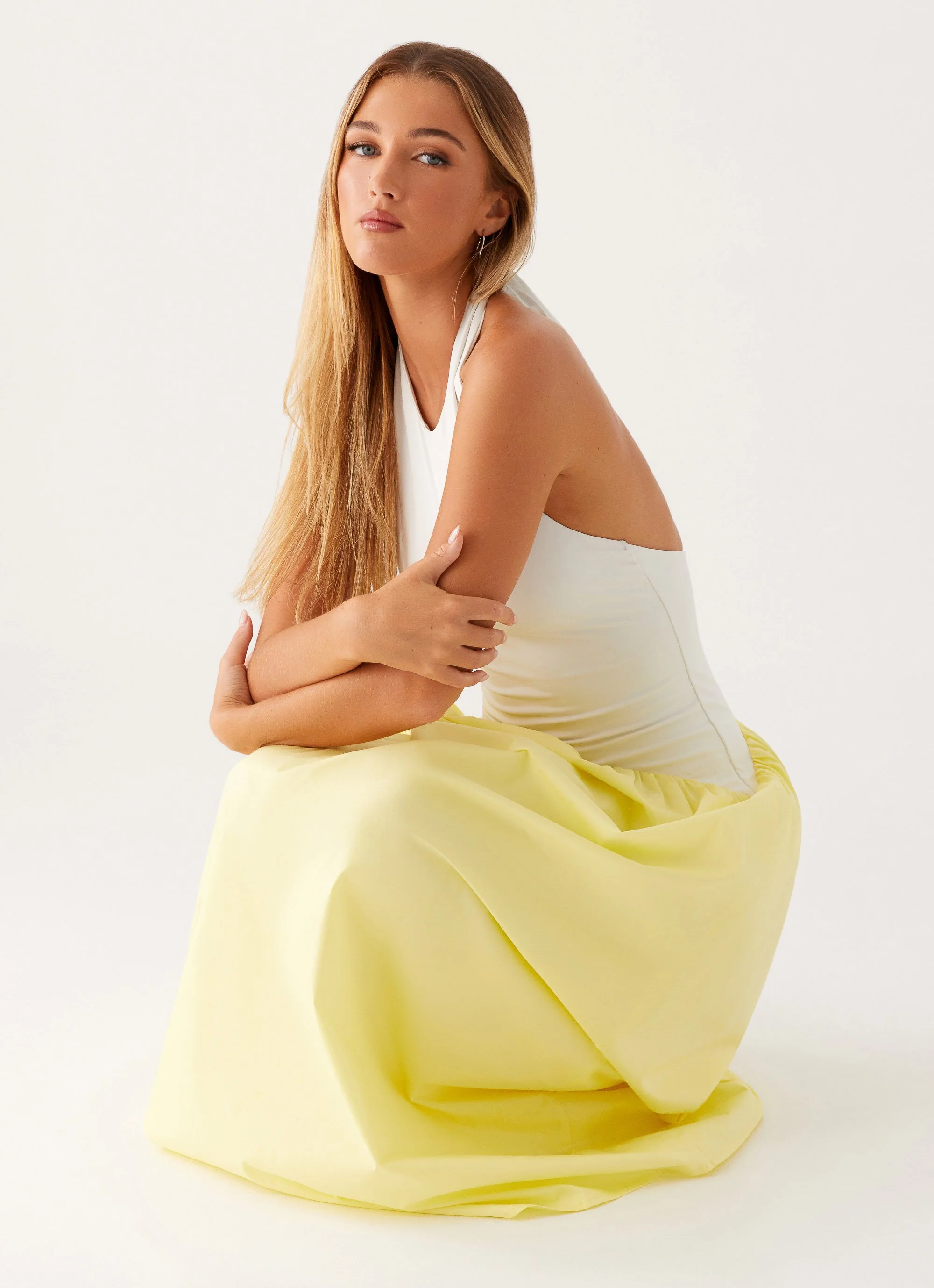 Elora Maxi Dress - Yellow Spliced - Image 5
