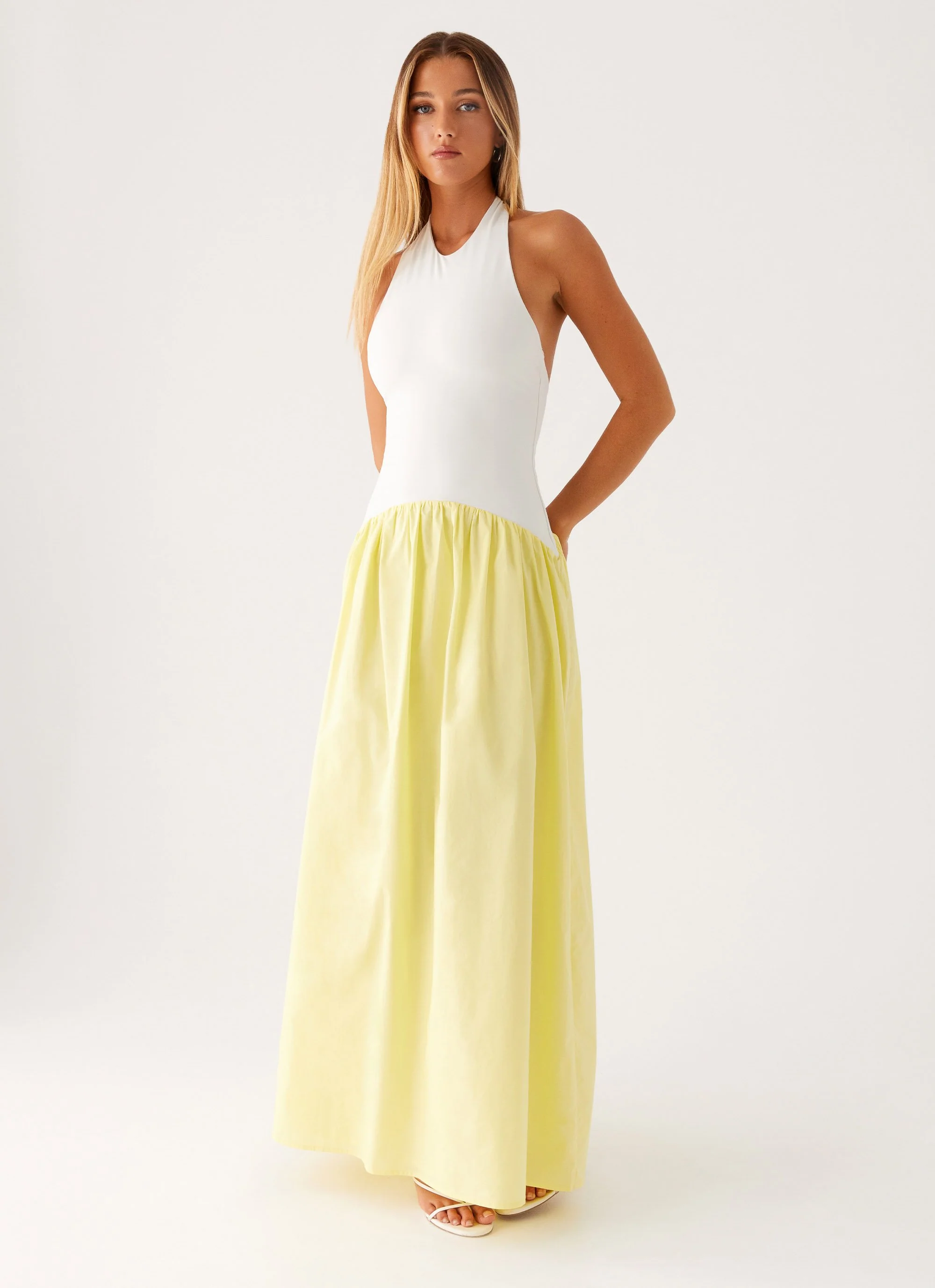 Elora Maxi Dress - Yellow Spliced - Image 6