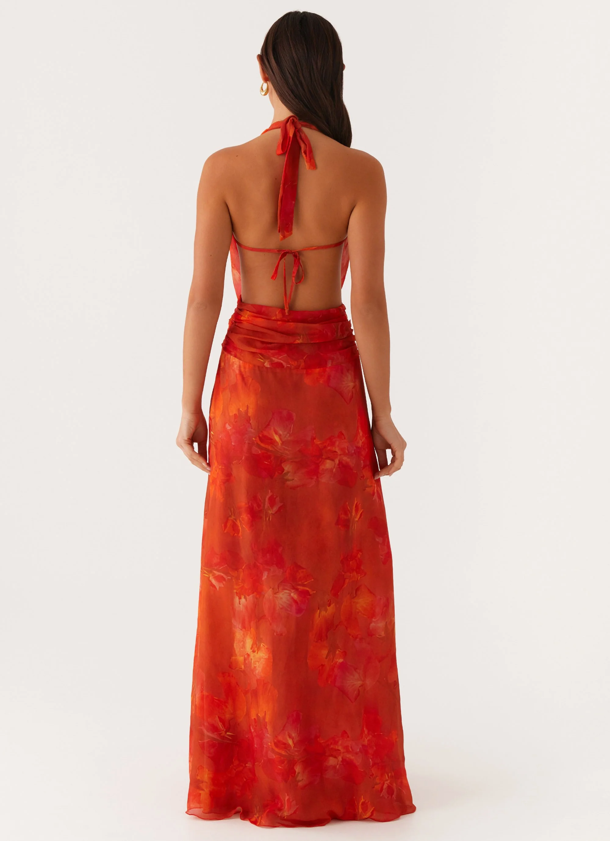 Elysia Chiffon Maxi Dress - Amber - Image 3