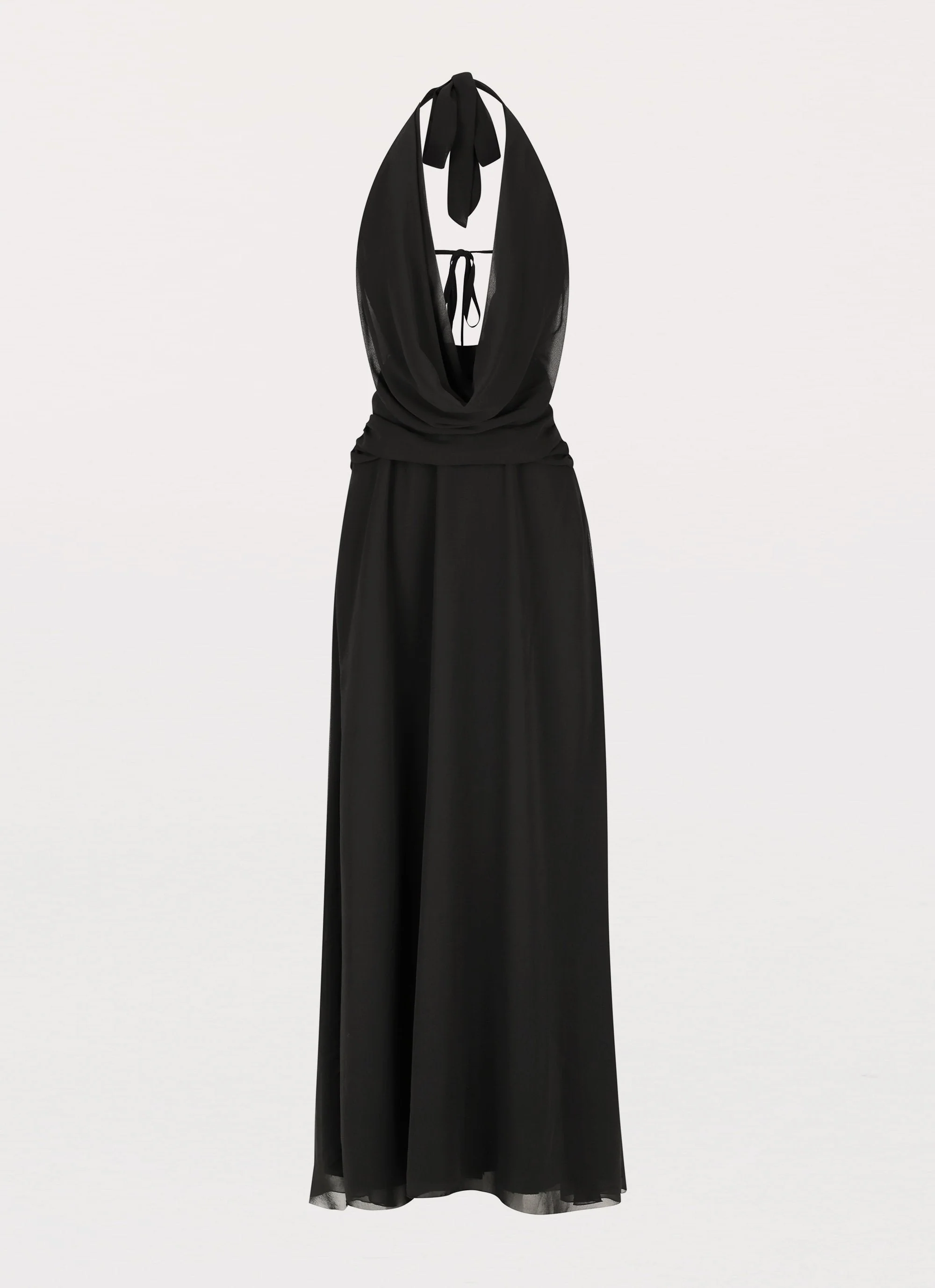 Elysia Chiffon Maxi Dress - Black - Image 3