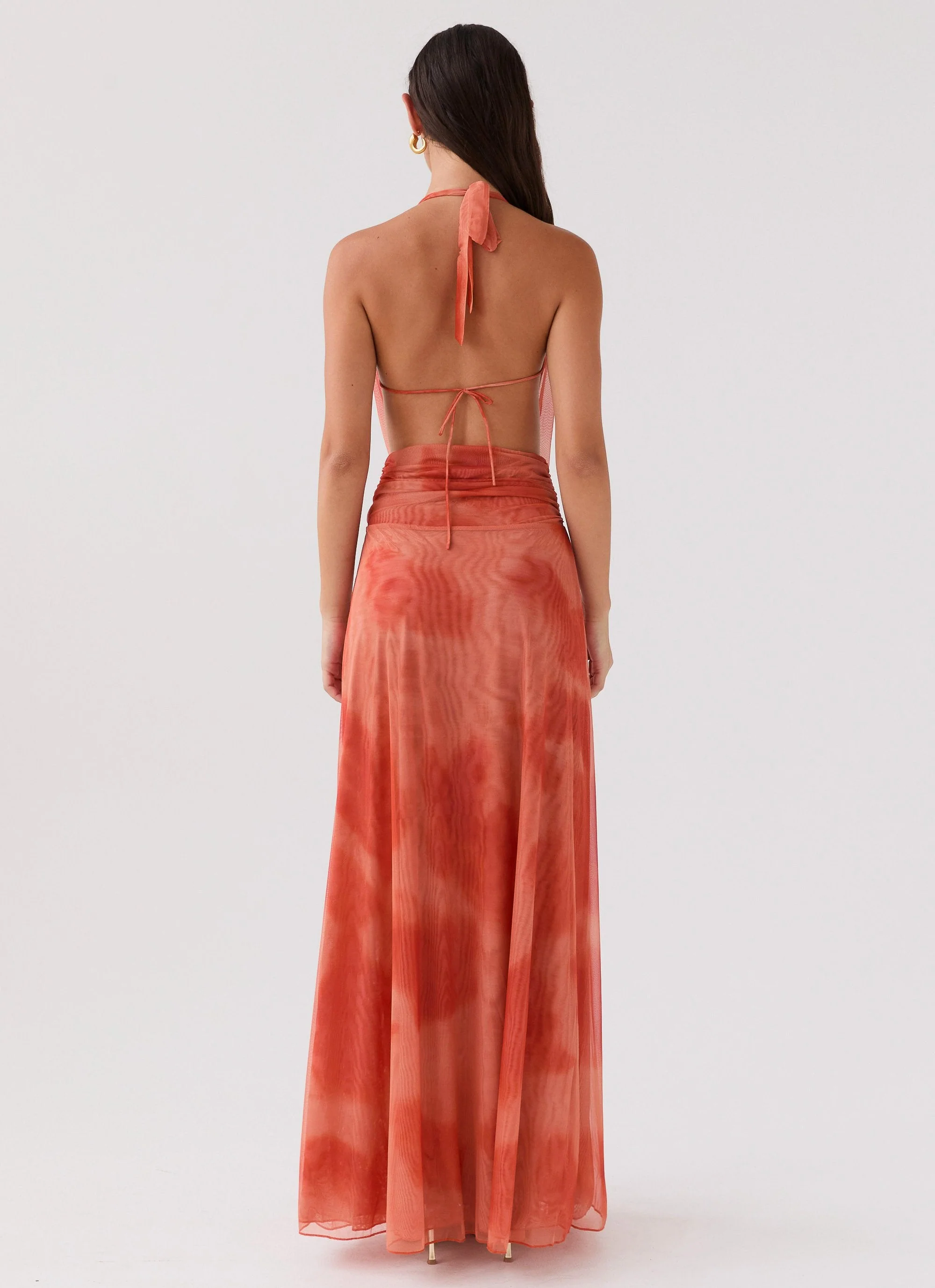 Elysia Chiffon Maxi Dress - Fiery Fusion - Image 3