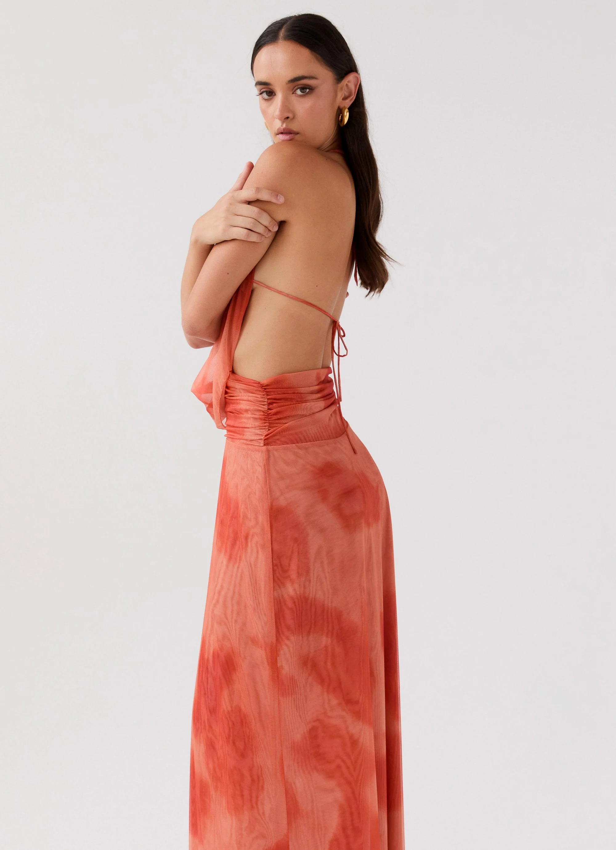 Elysia Chiffon Maxi Dress - Fiery Fusion - Image 5