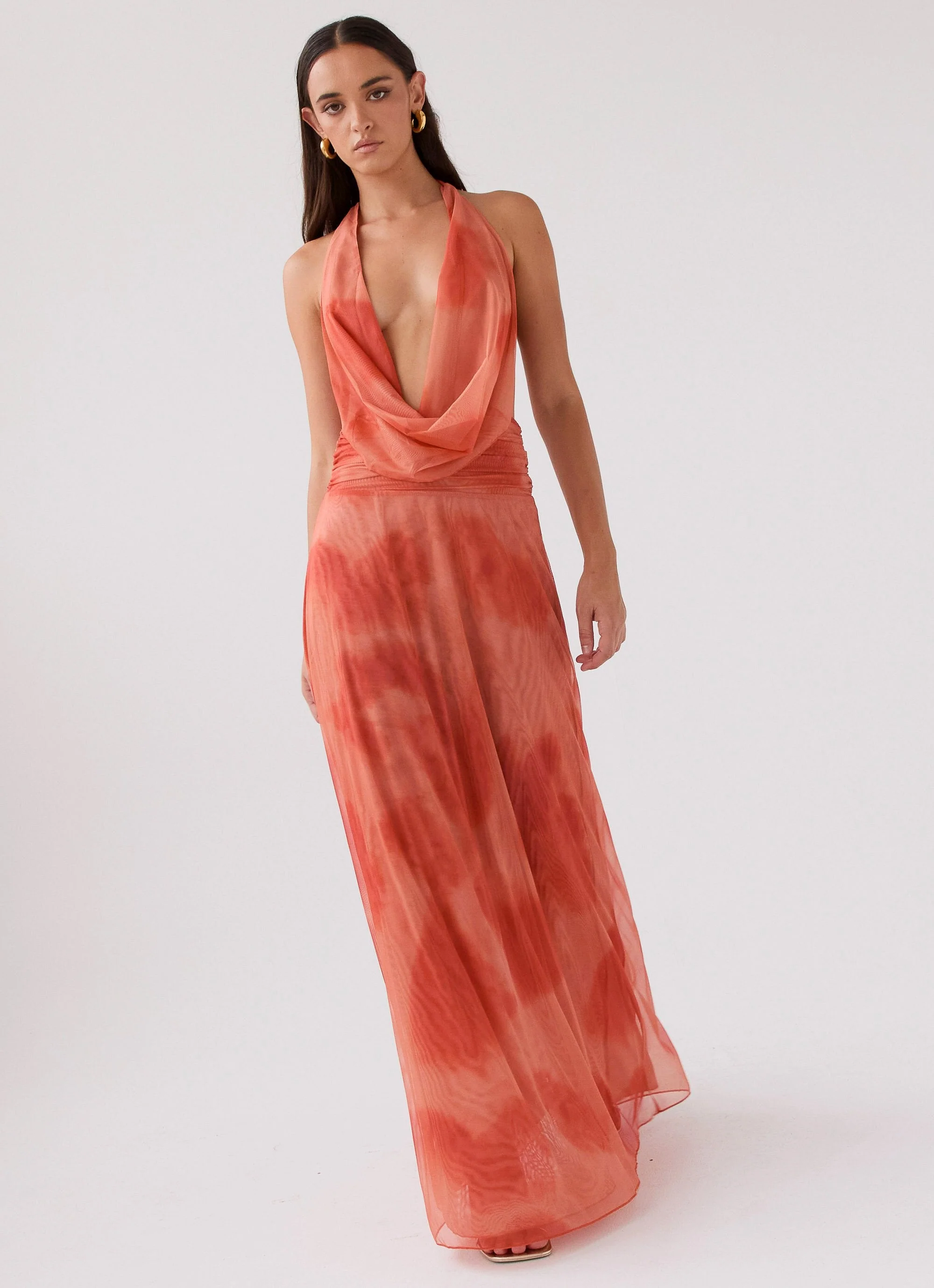 Elysia Chiffon Maxi Dress - Fiery Fusion - Image 6