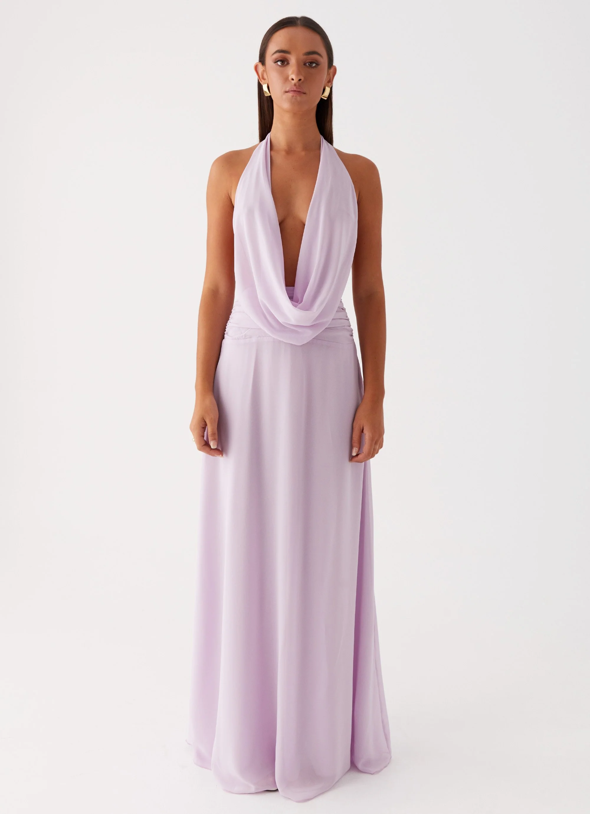 Elysia Chiffon Maxi Dress - Lilac - Image 2