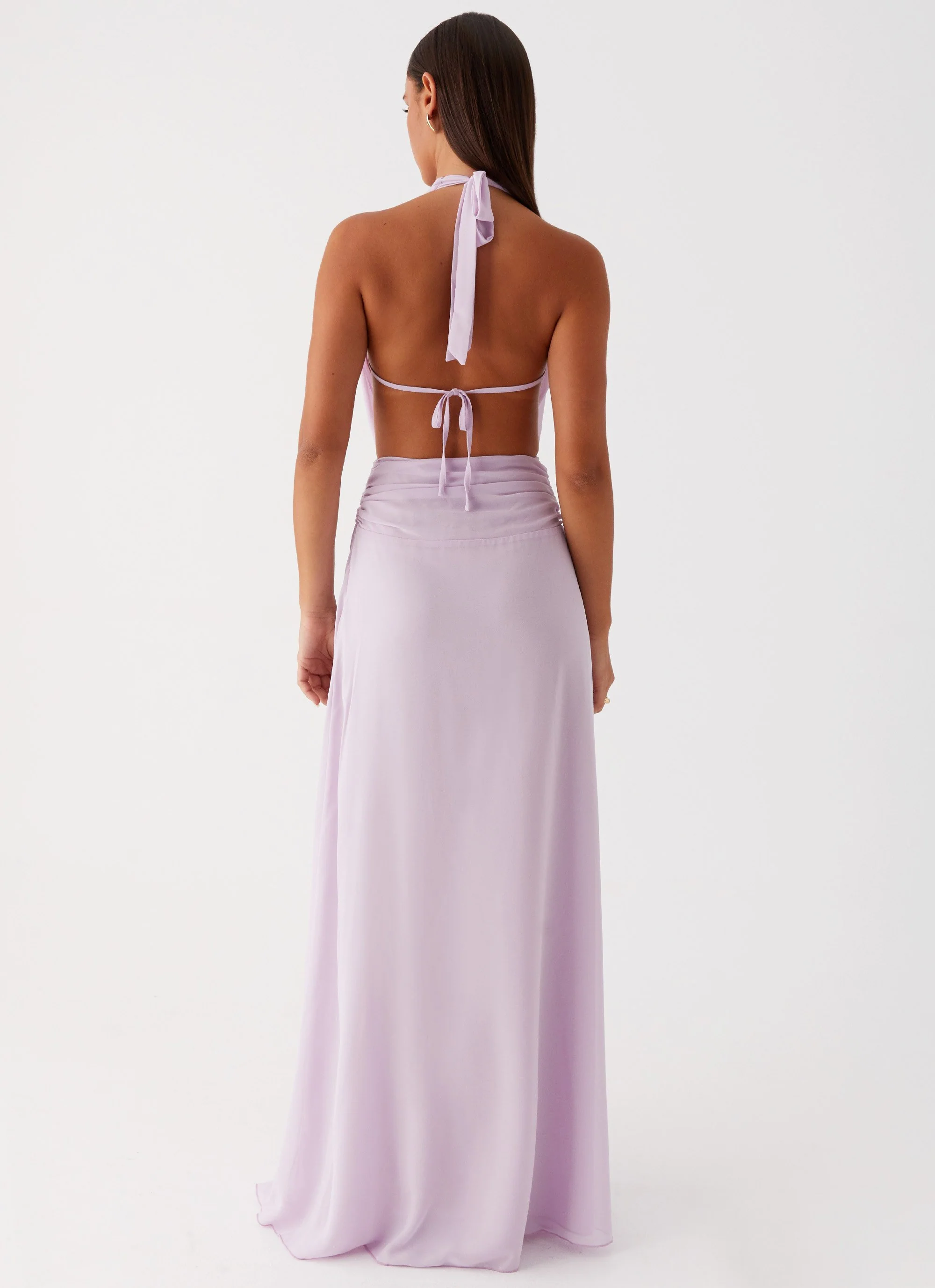 Elysia Chiffon Maxi Dress - Lilac - Image 4