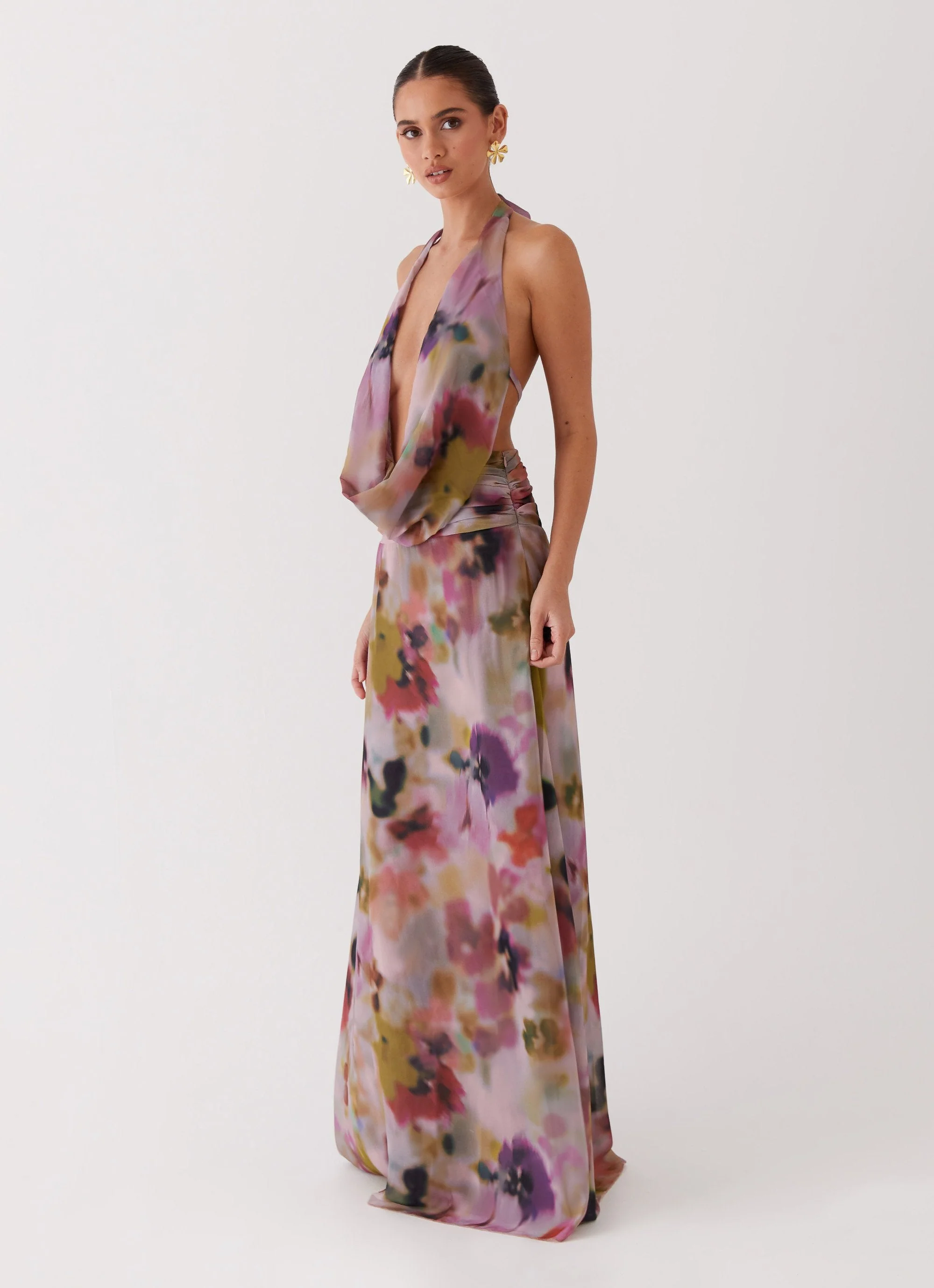 Elysia Chiffon Maxi Dress - Mystic Meadow - Image 4