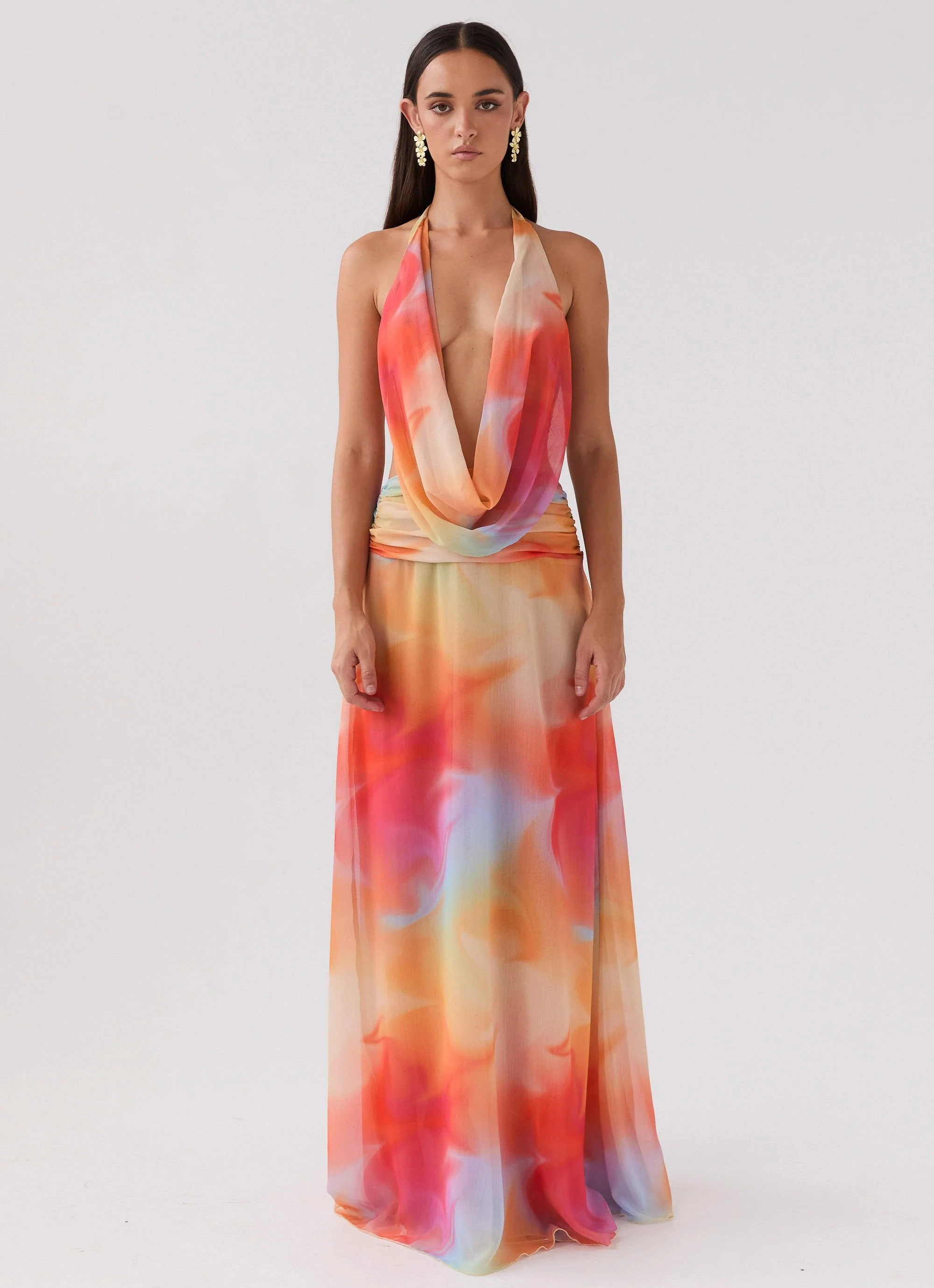 Elysia Chiffon Maxi Dress - Rainbow - Image 2