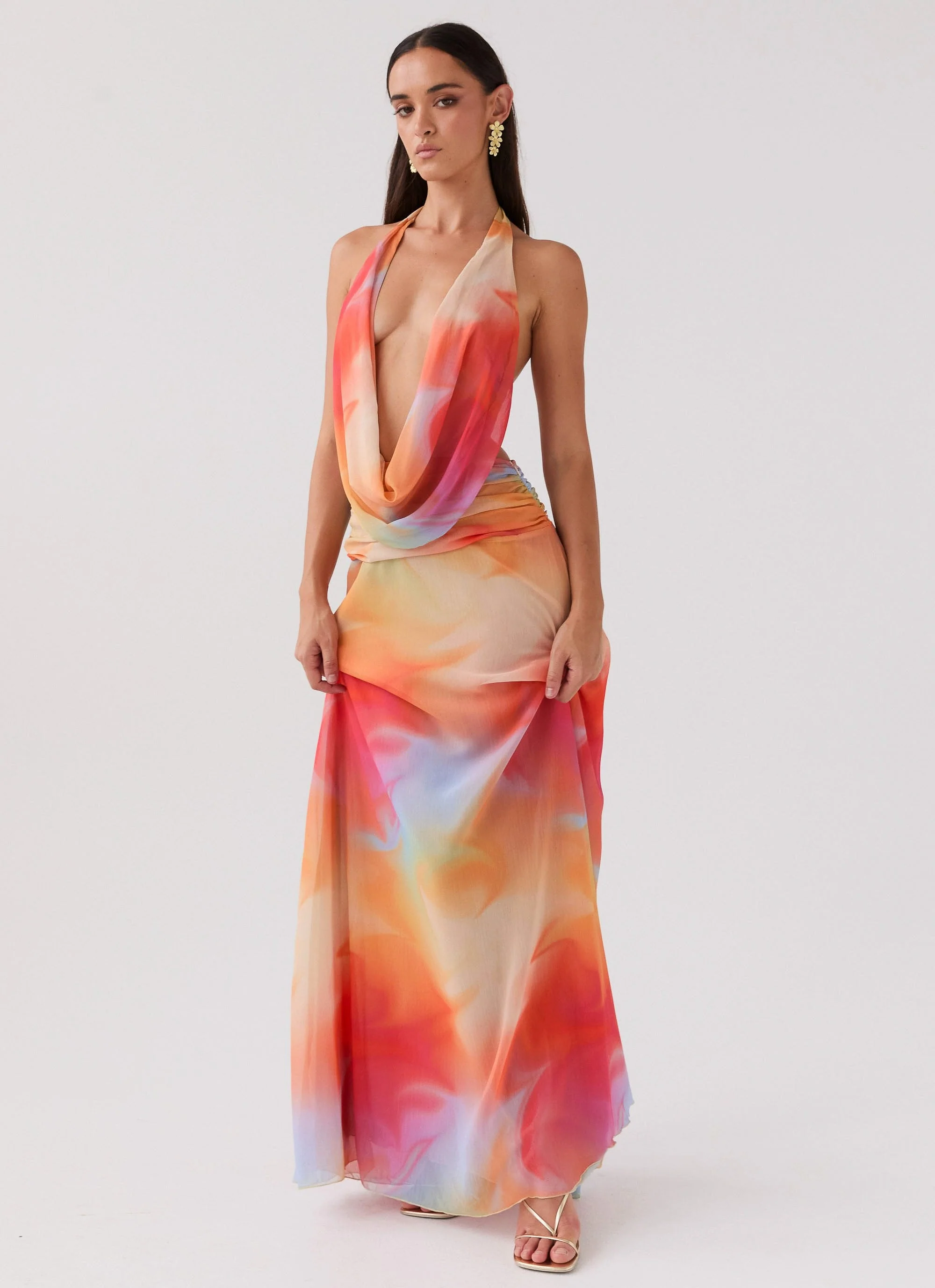 Elysia Chiffon Maxi Dress - Rainbow - Image 5