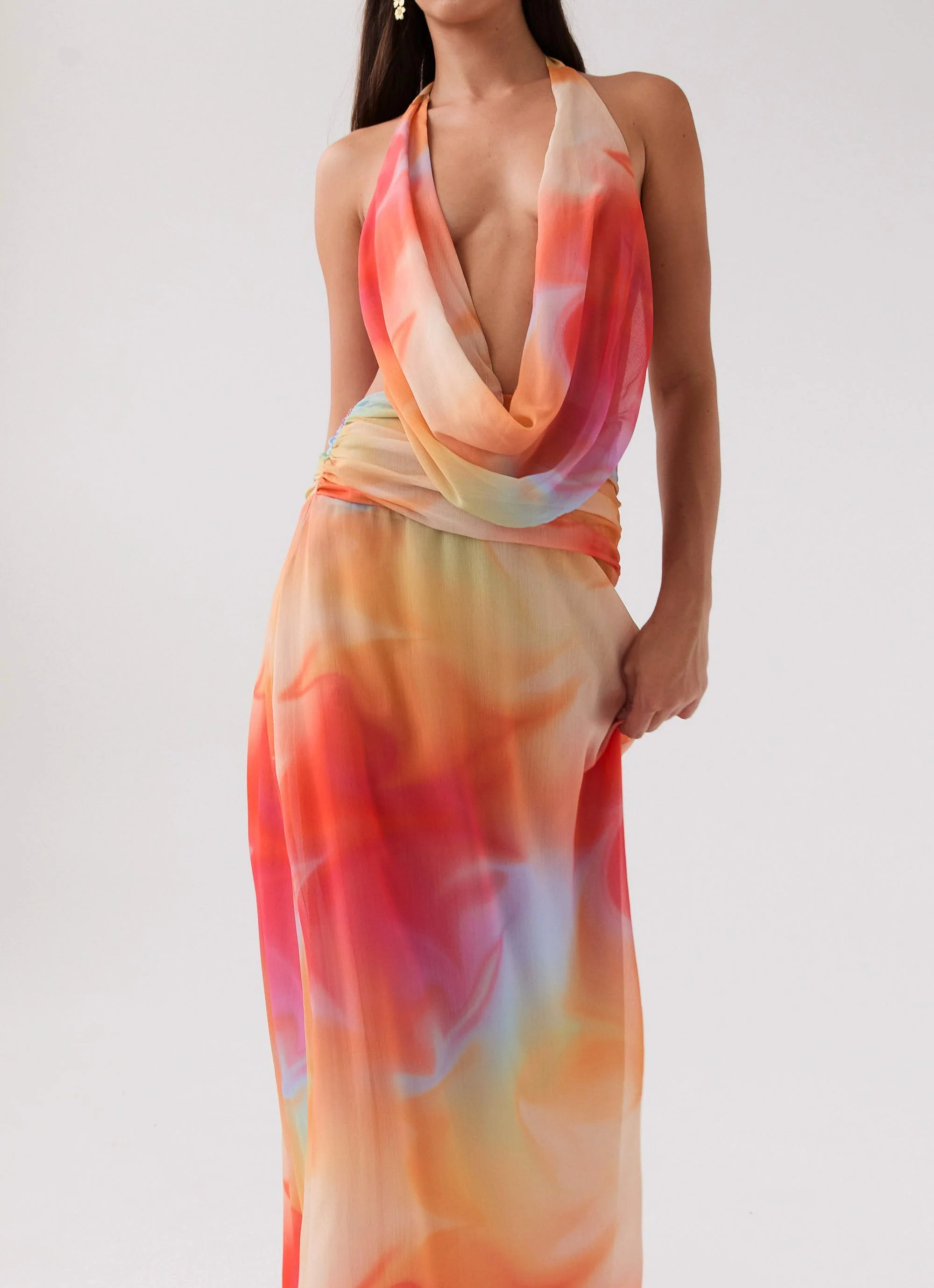 Elysia Chiffon Maxi Dress - Rainbow - Image 6