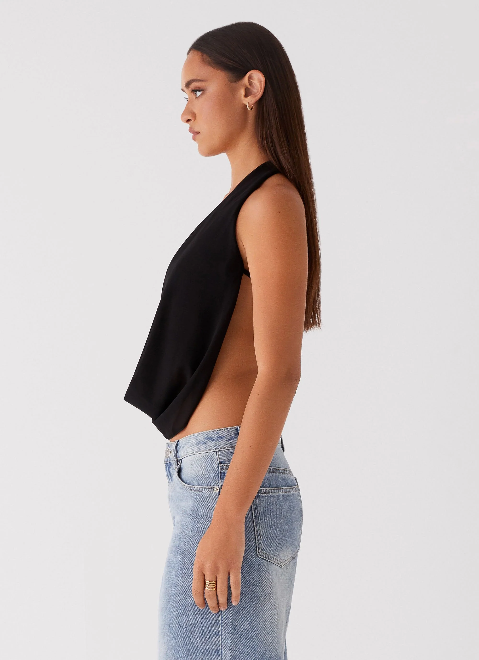 Elysia Chiffon Top - Black - Image 3