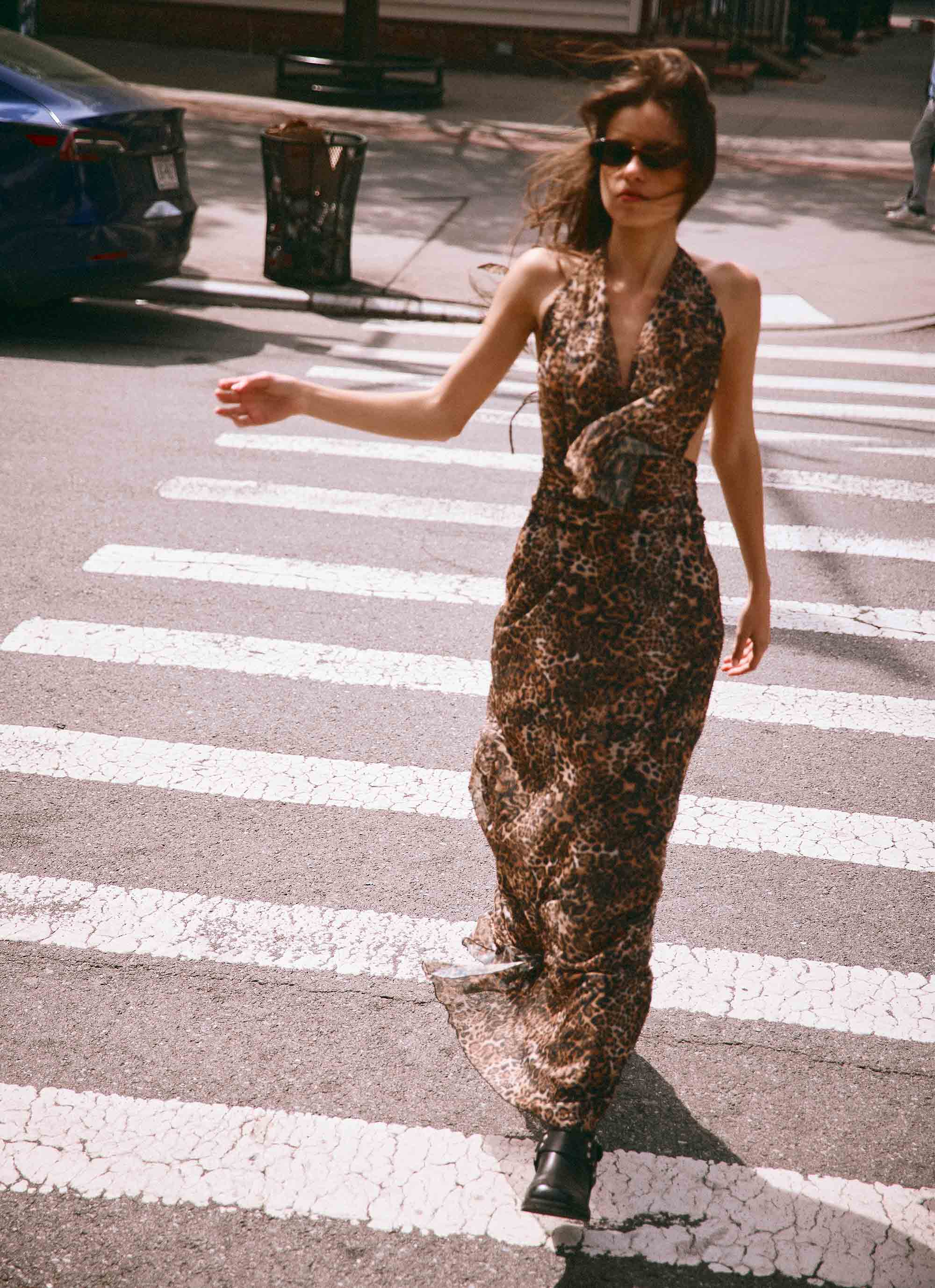 Elysia Mesh Maxi Dress - Leopard - Image 7