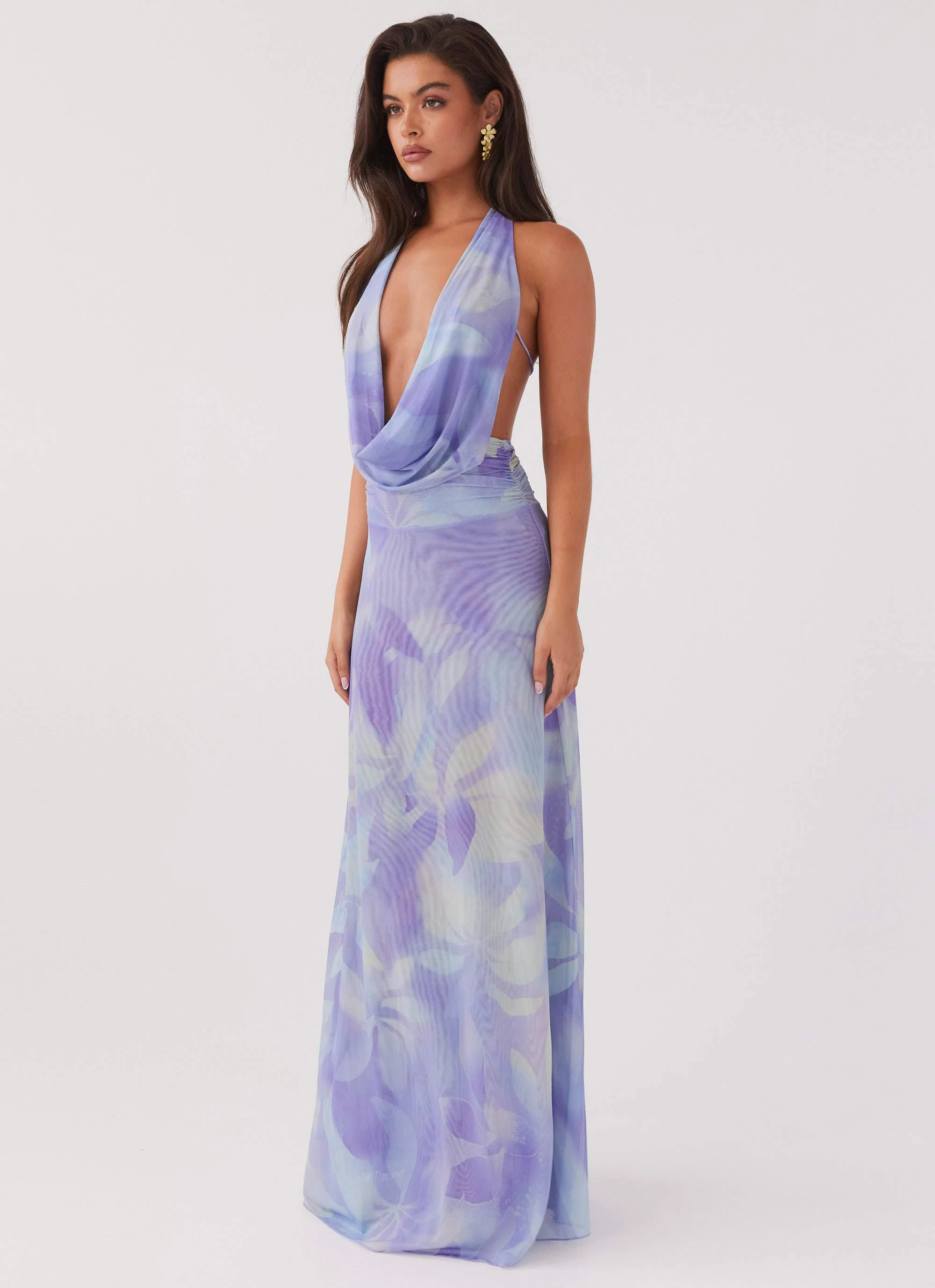 Elysia Mesh Maxi Dress - Purple Rain - Image 4