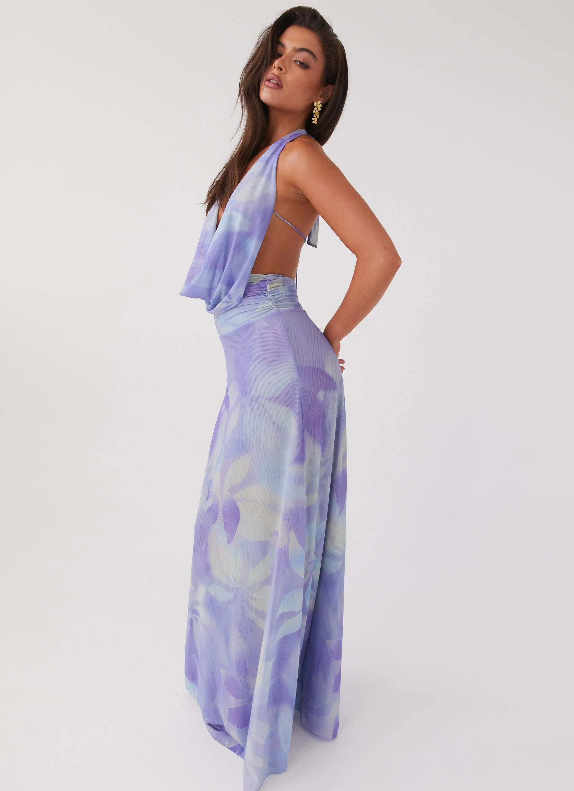 Elysia Mesh Maxi Dress - Purple Rain - Image 7
