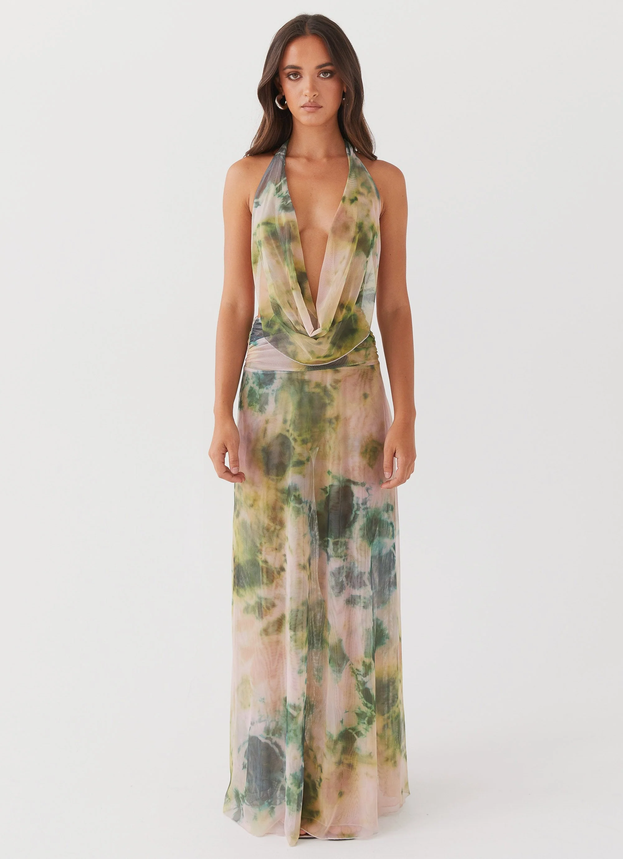 Elysia Mesh Maxi Dress - Rainforest - Image 3