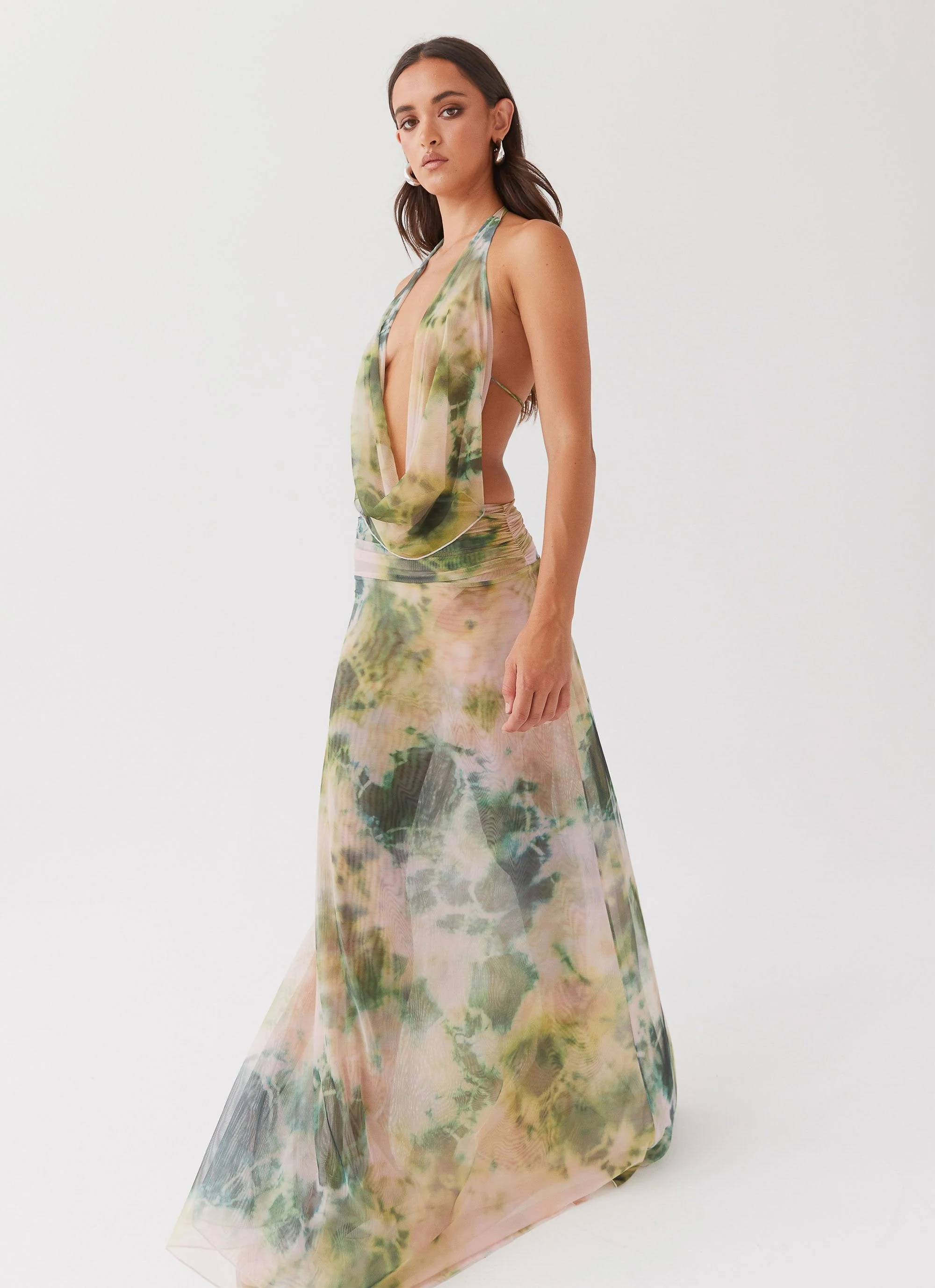 Elysia Mesh Maxi Dress - Rainforest - Image 6