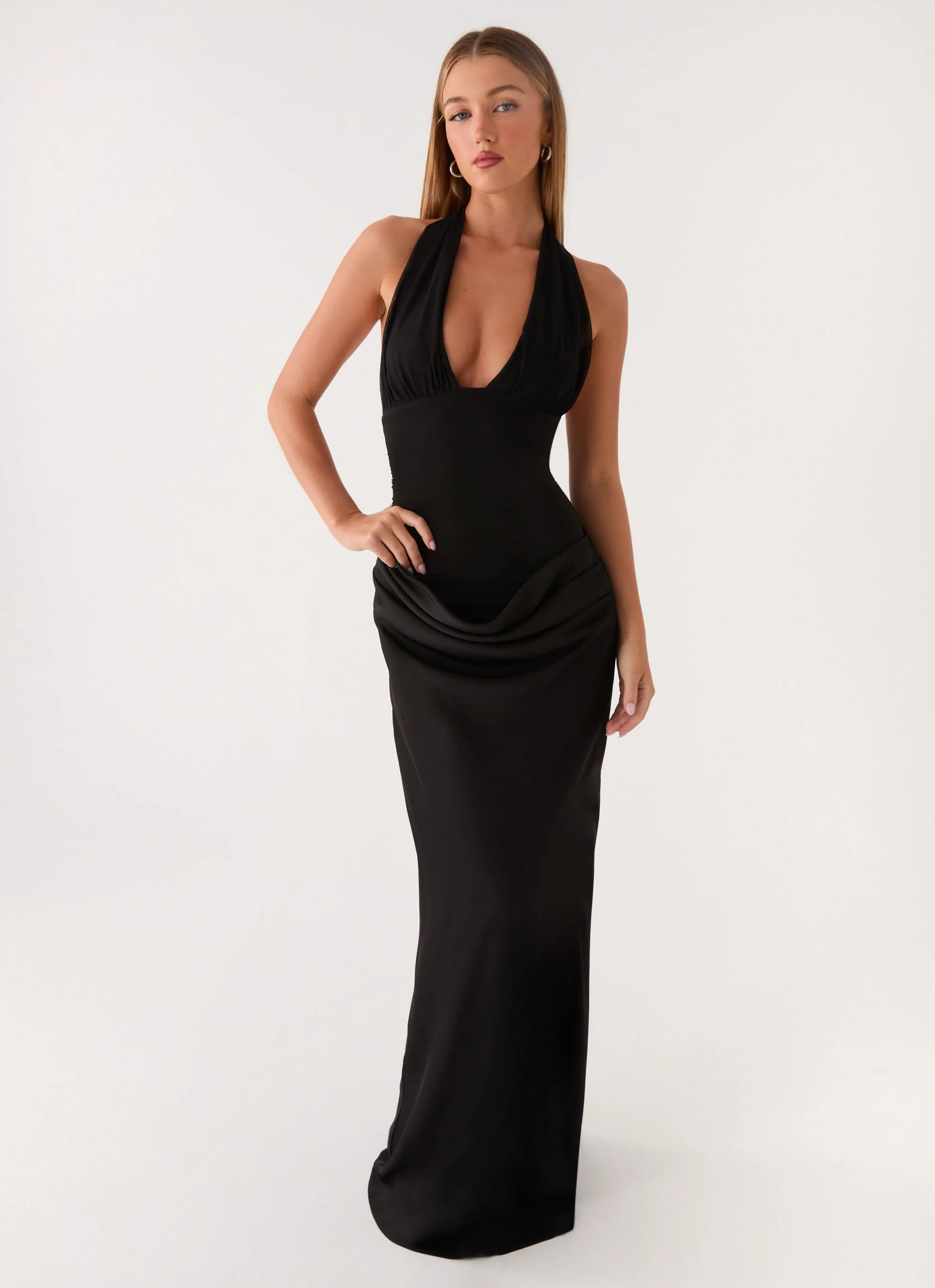 Emaretta Halter Maxi Dress - Black - Image 3