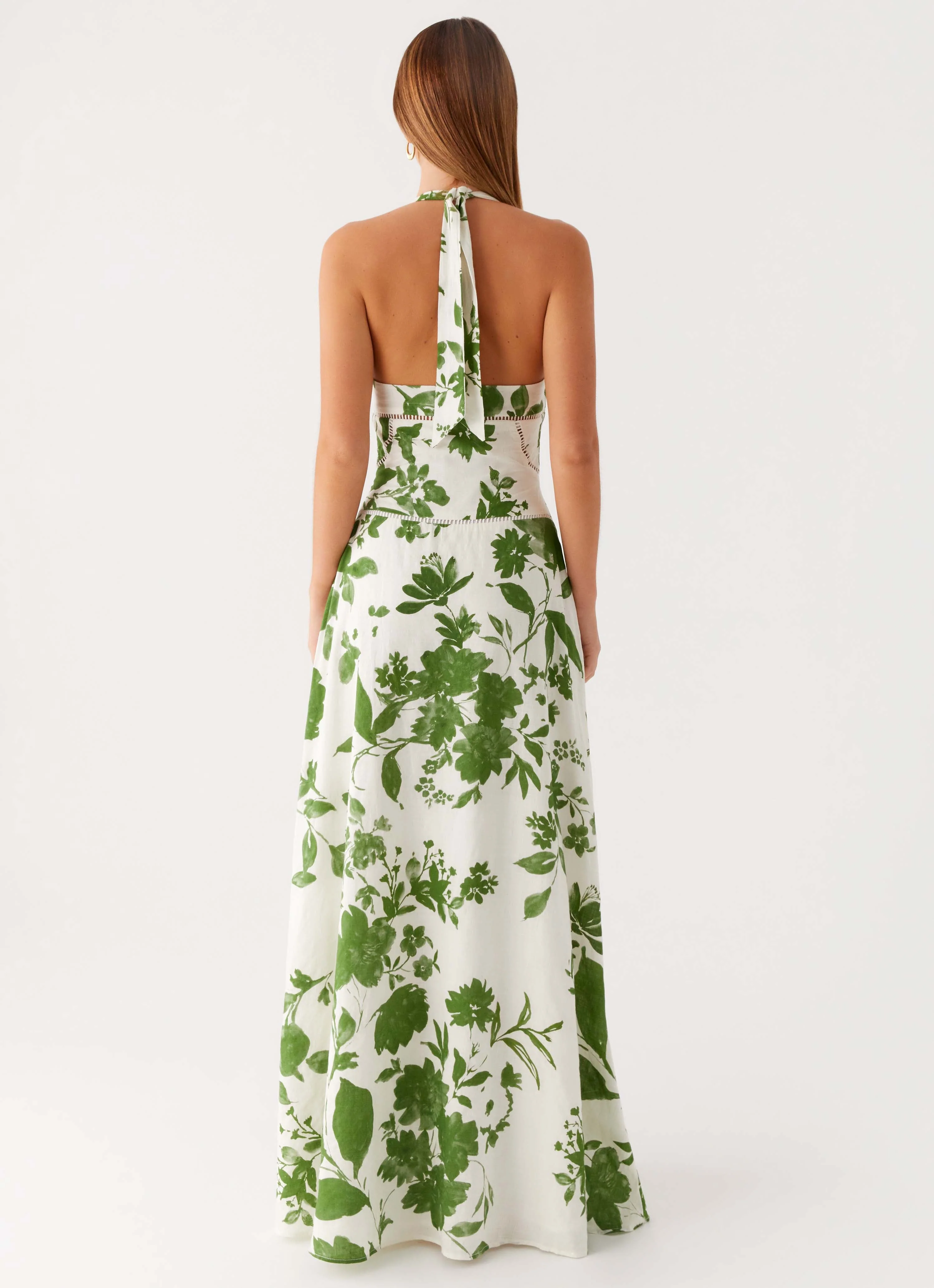 Ember Valley Cotton Maxi Dress - Verdant Bloom - Image 2