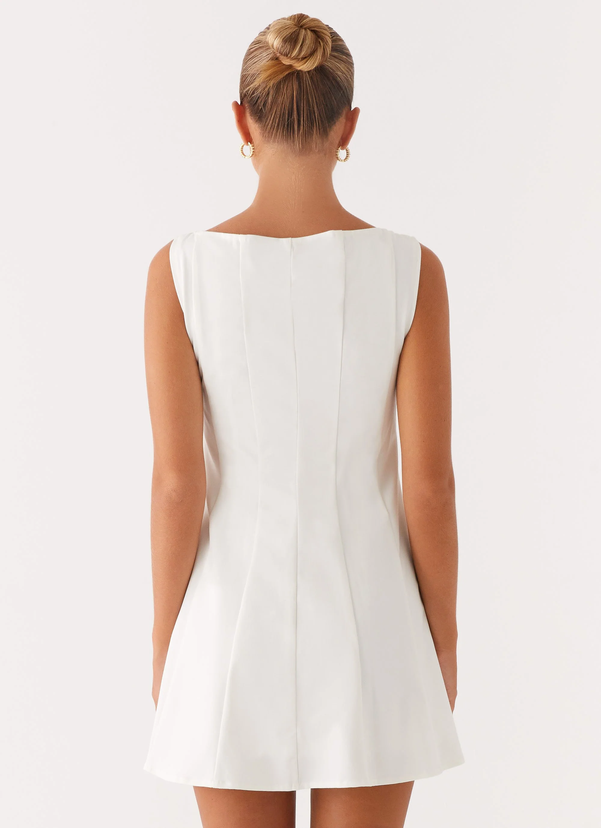 Emelie Mini Dress - White - Image 4