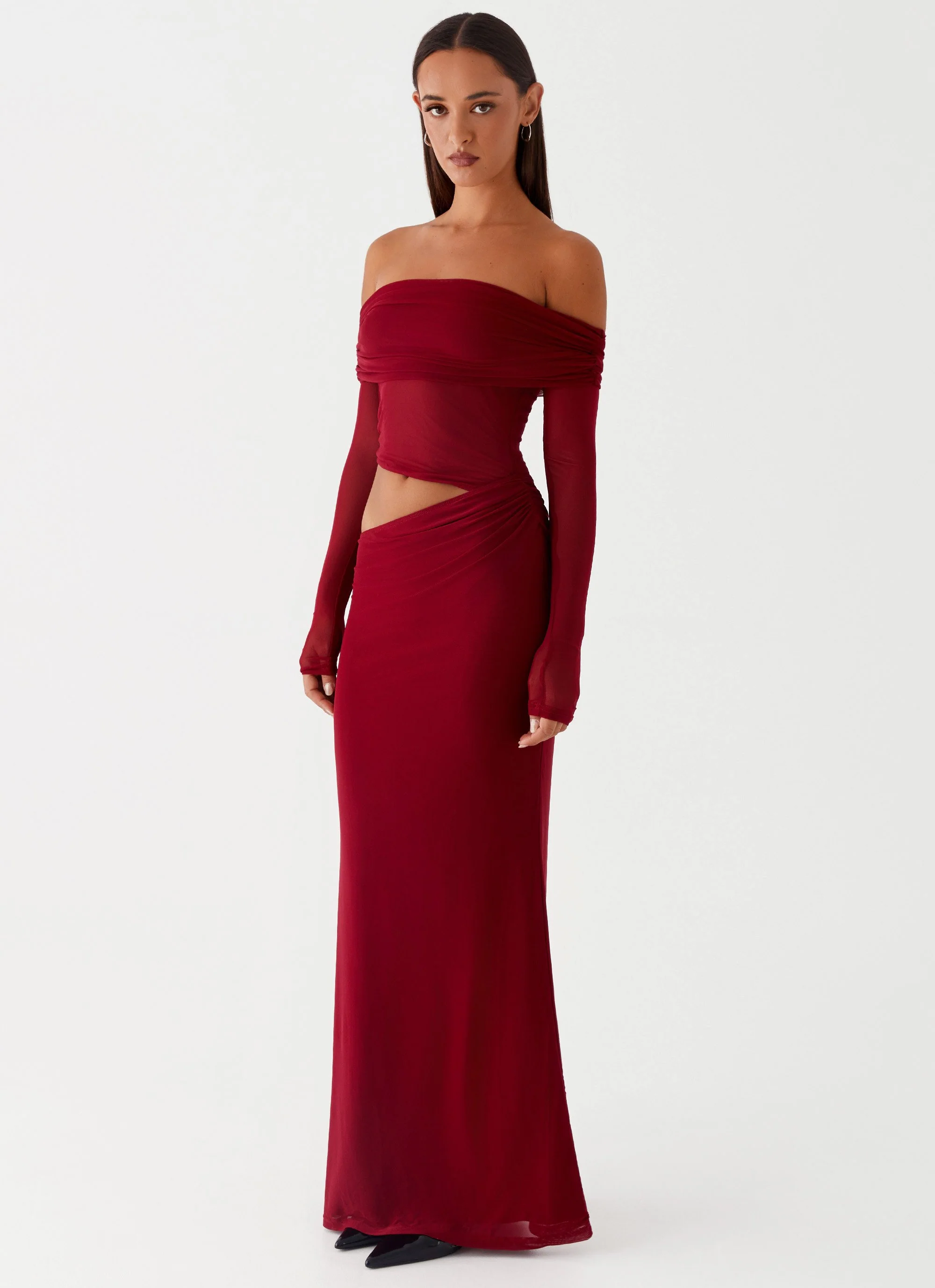 Emery Maxi Dress - Cherry Red - Image 3