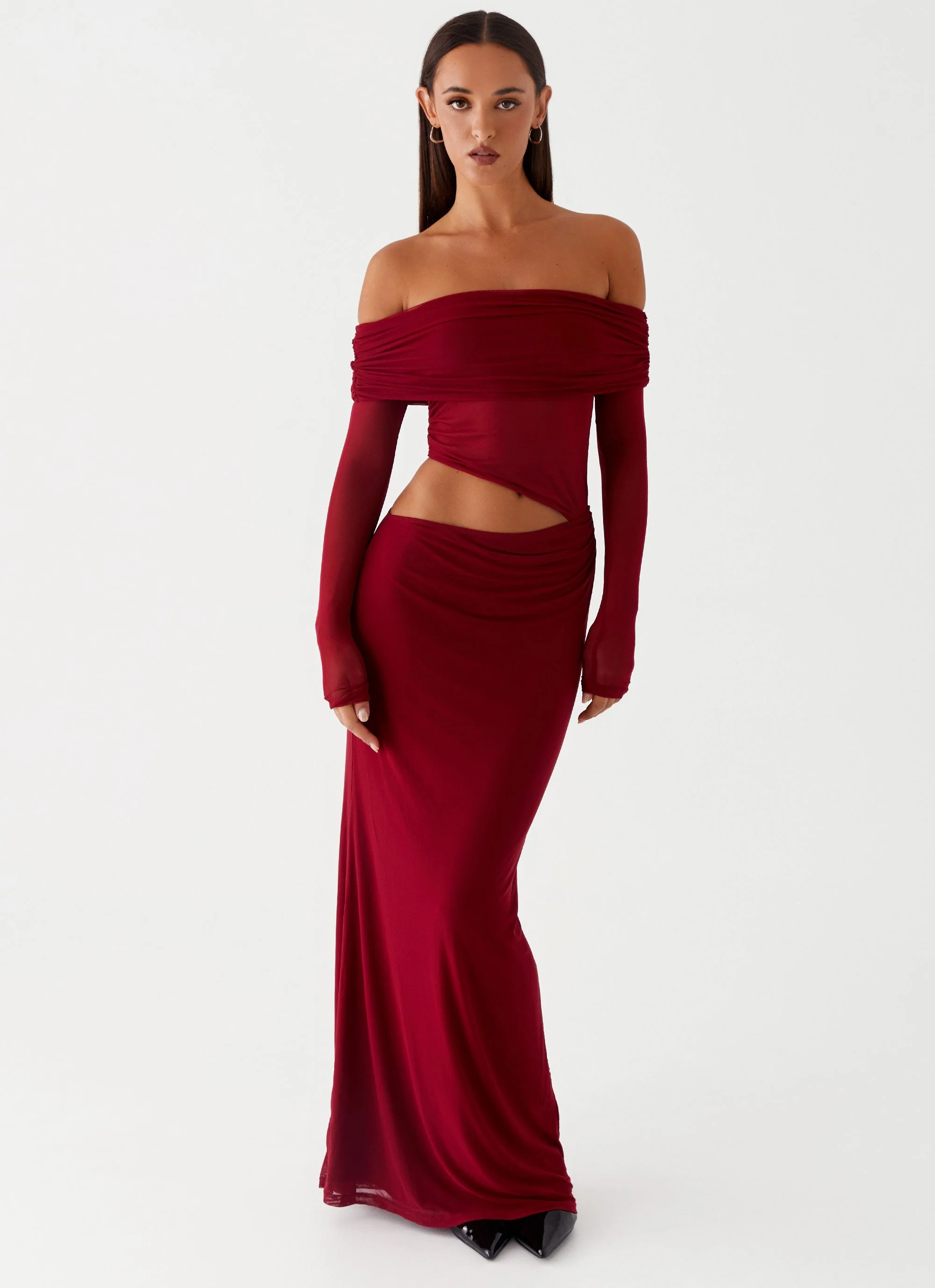 Emery Maxi Dress - Cherry Red - Image 5