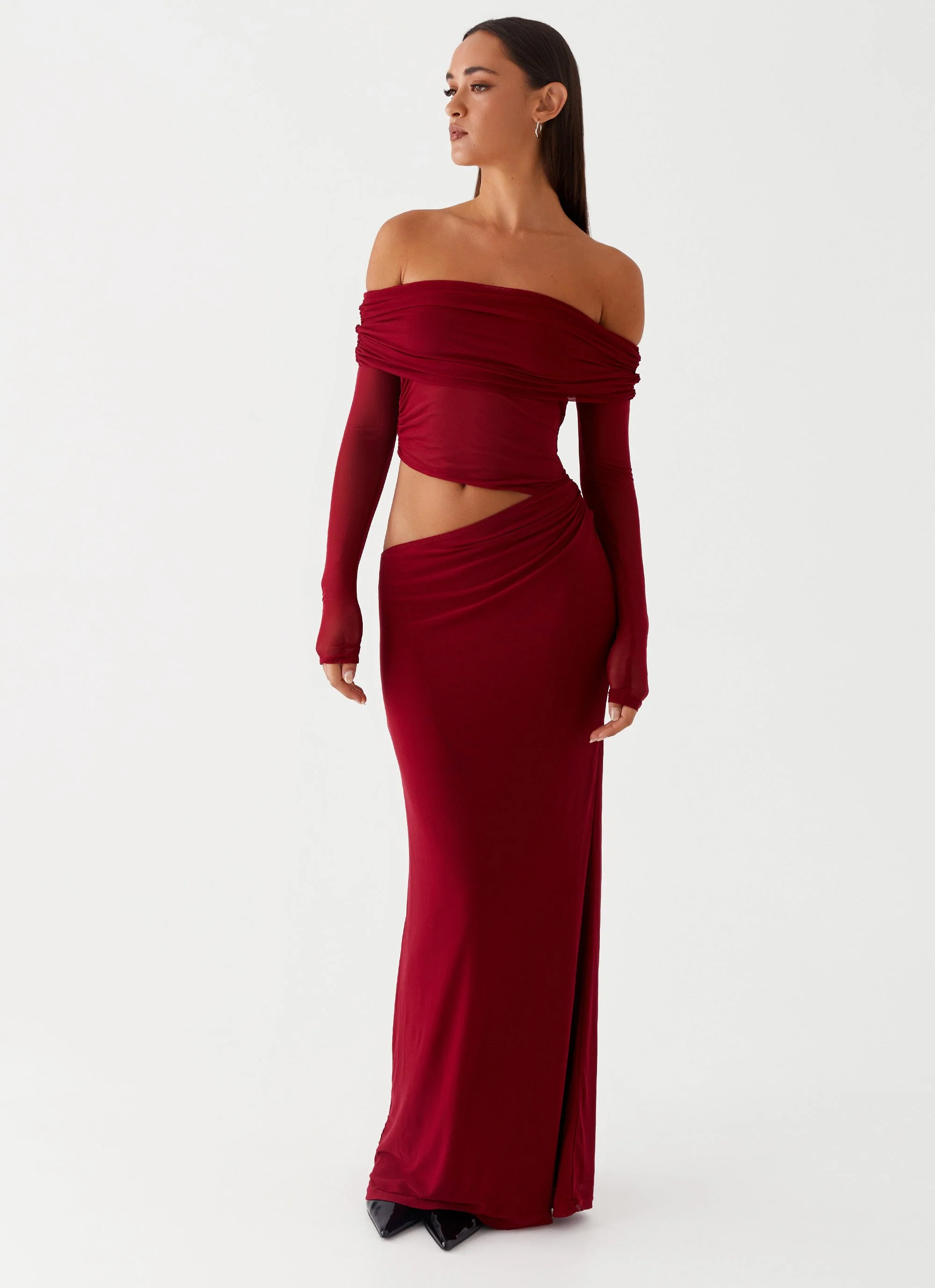 Emery Maxi Dress - Cherry Red - Image 6