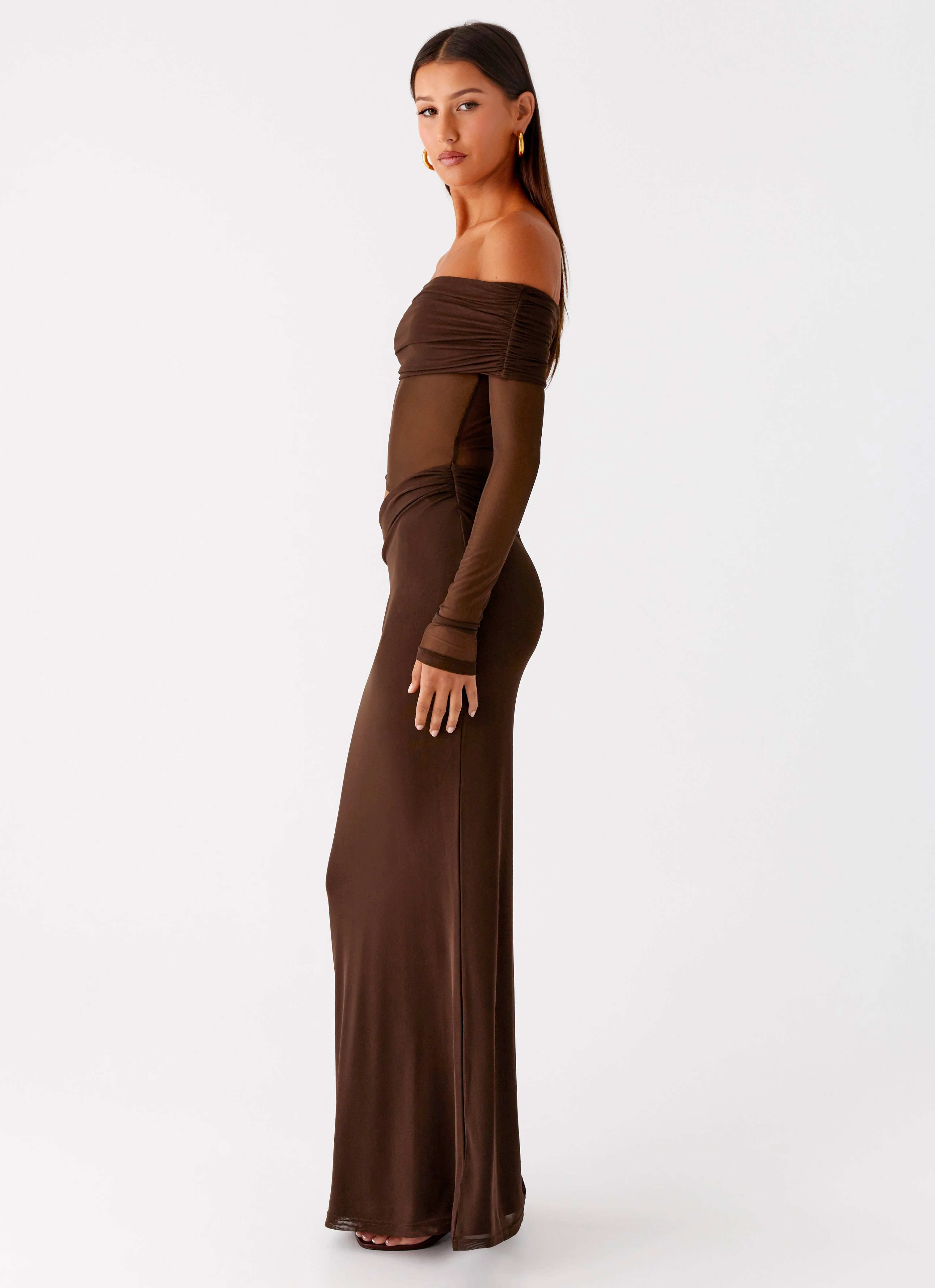Emery Maxi Dress - Chocolate - Image 3