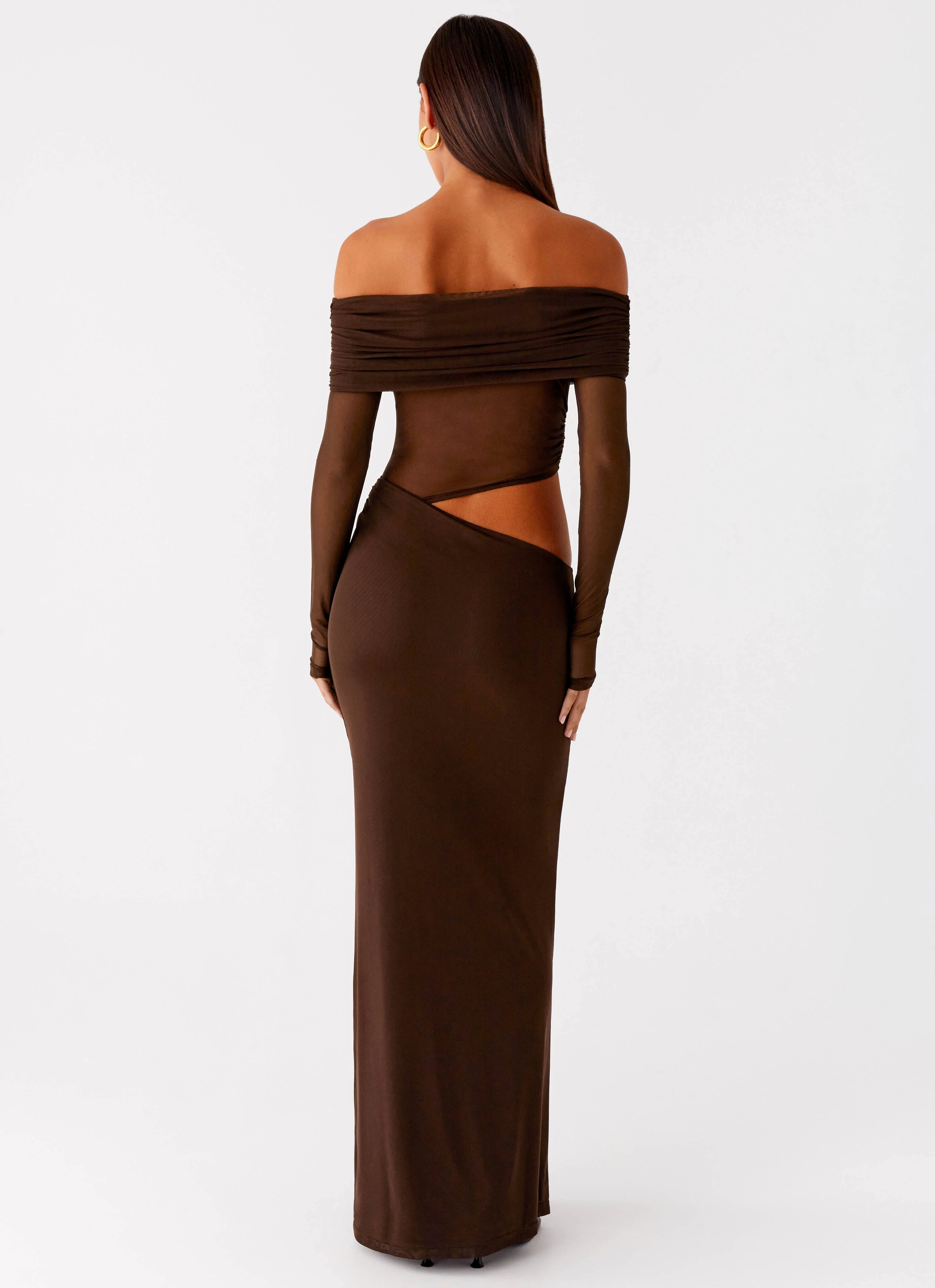 Emery Maxi Dress - Chocolate - Image 4