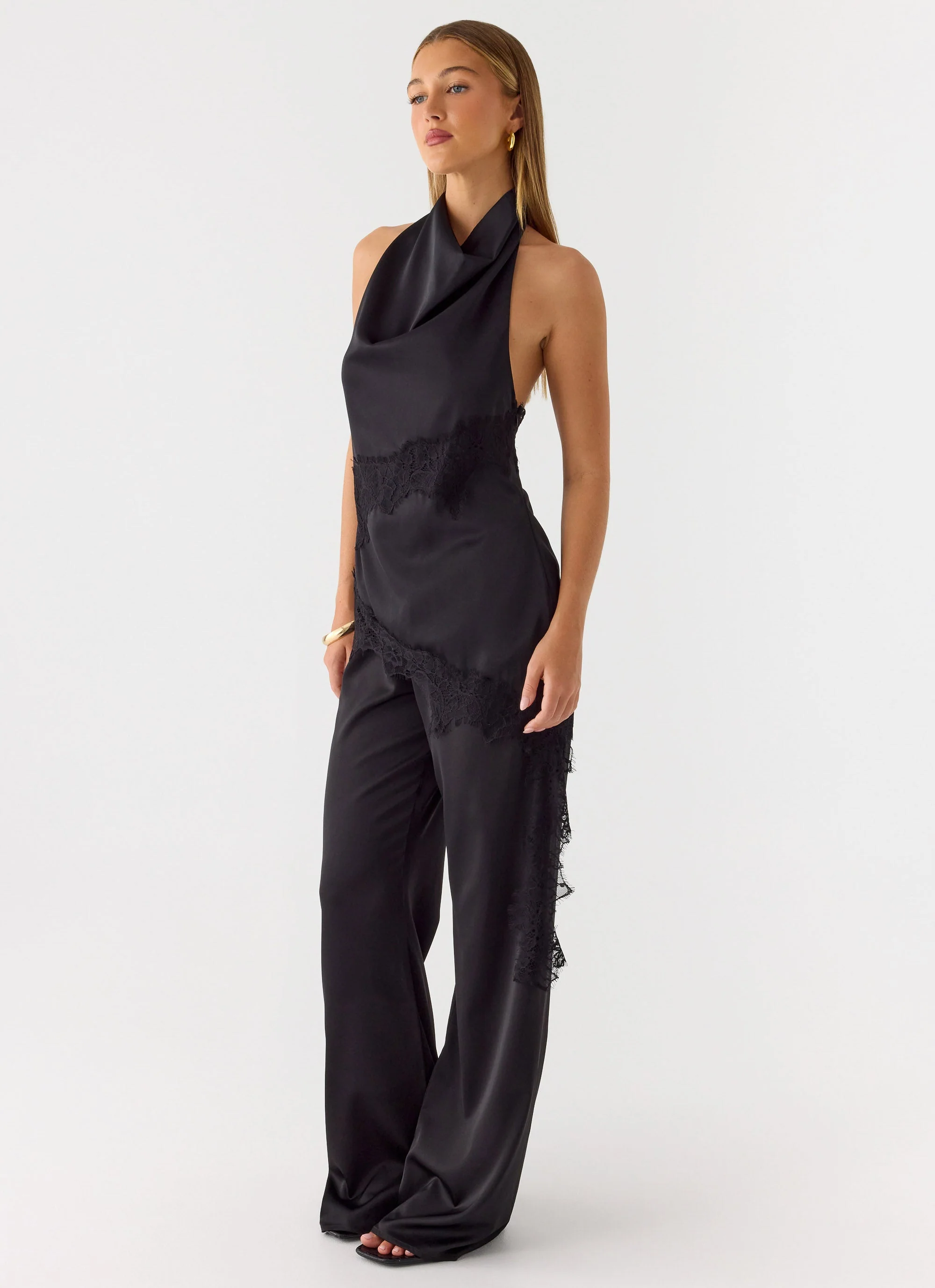 Emilee Cowl Top - Black - Image 2
