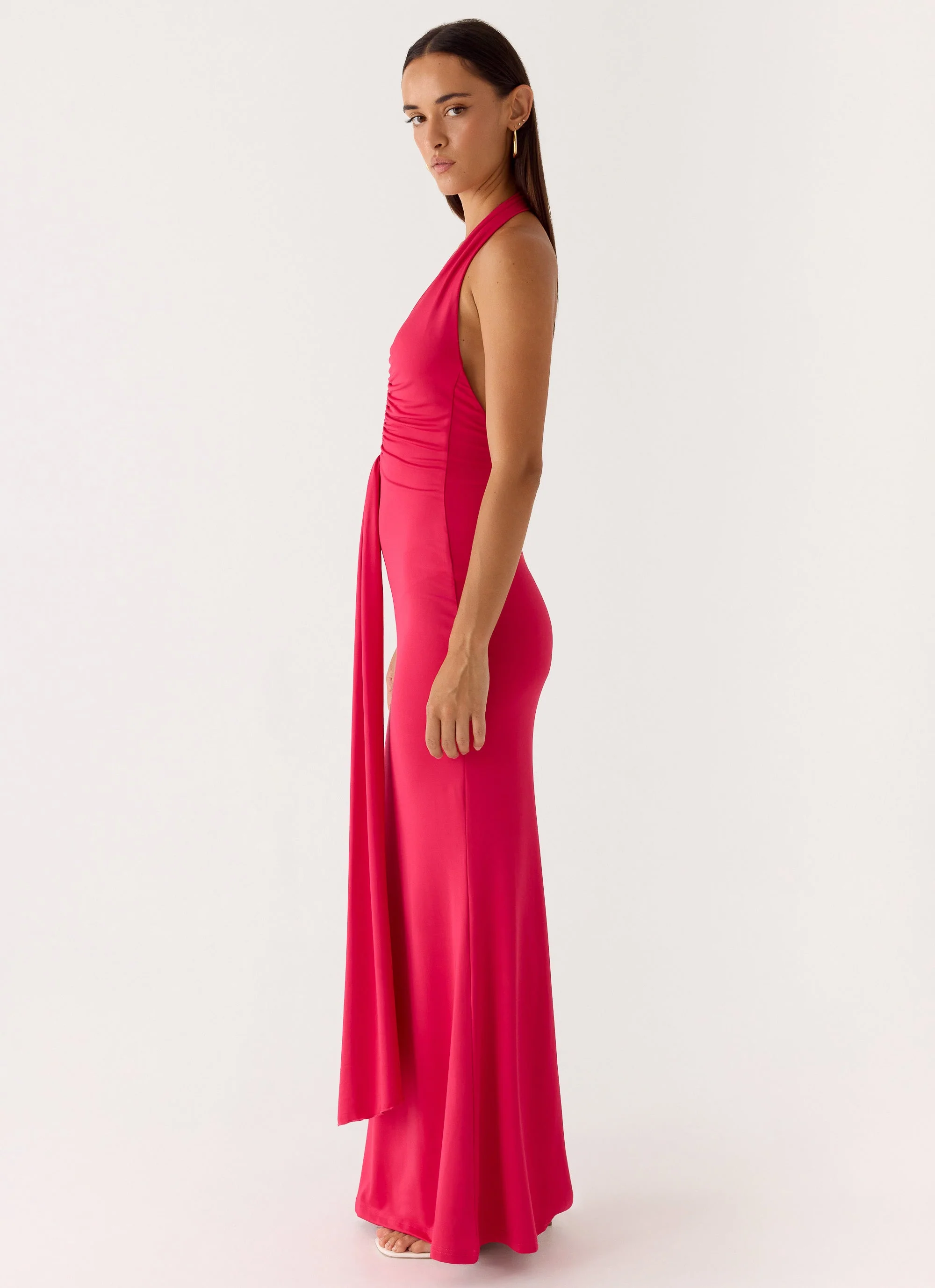Emiliana Maxi Dress - Red Magenta - Image 2