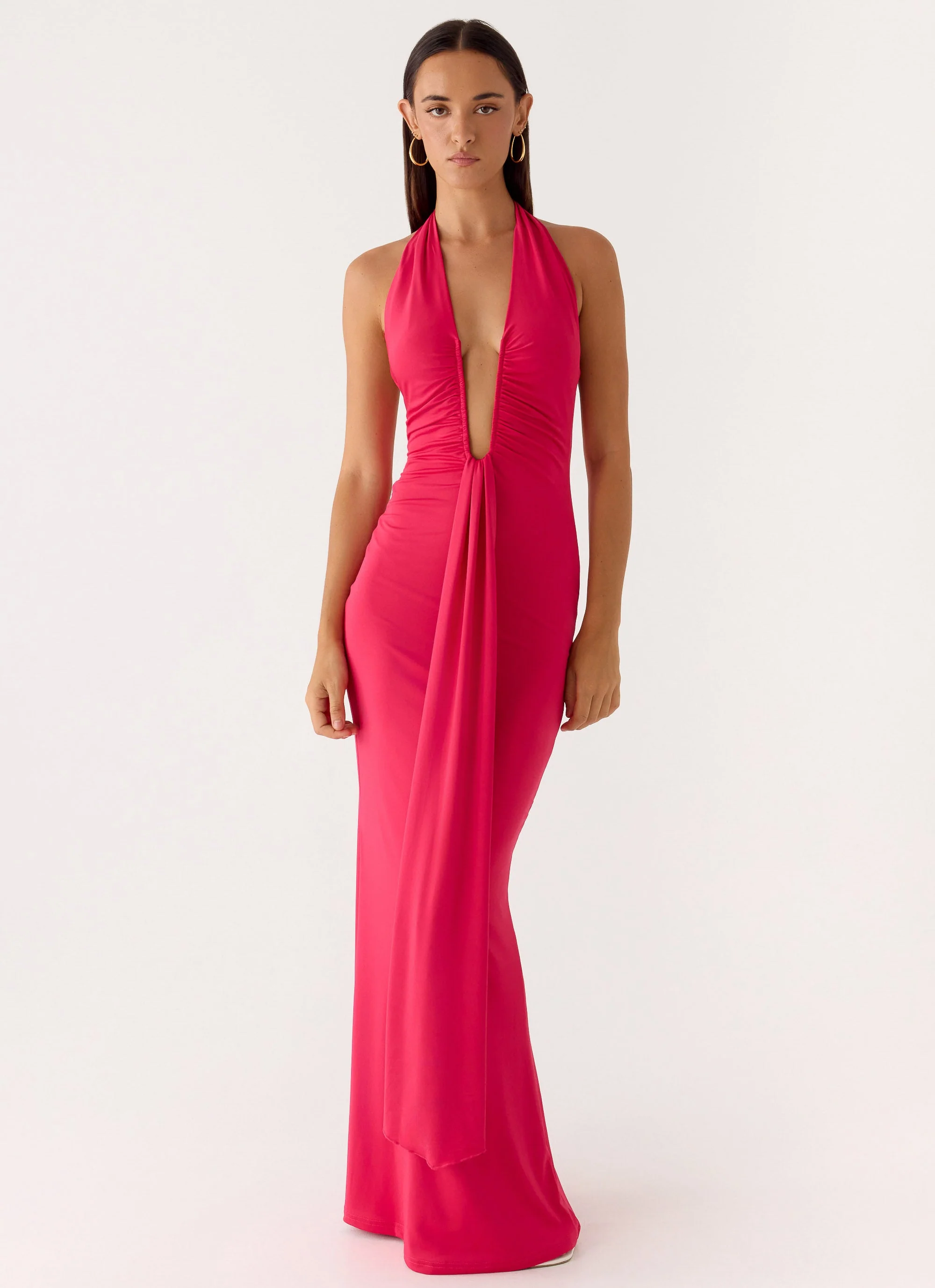 Emiliana Maxi Dress - Red Magenta - Image 6