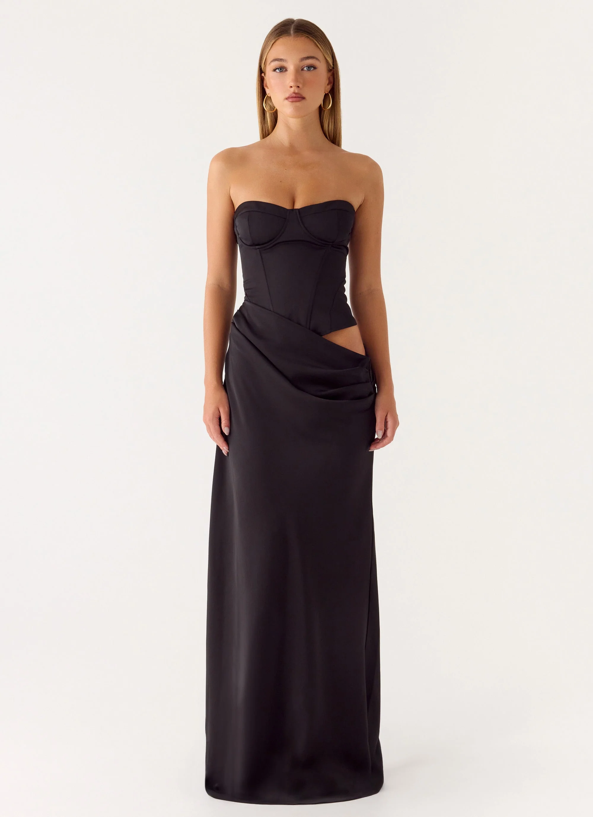 Emory Corset Maxi Dress - Black - Image 4