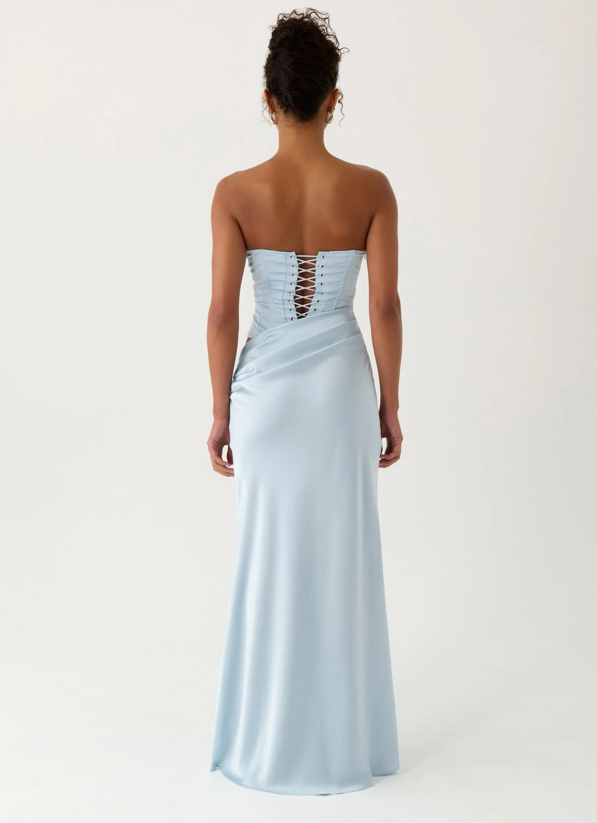 Emory Corset Maxi Dress - Blue - Image 4