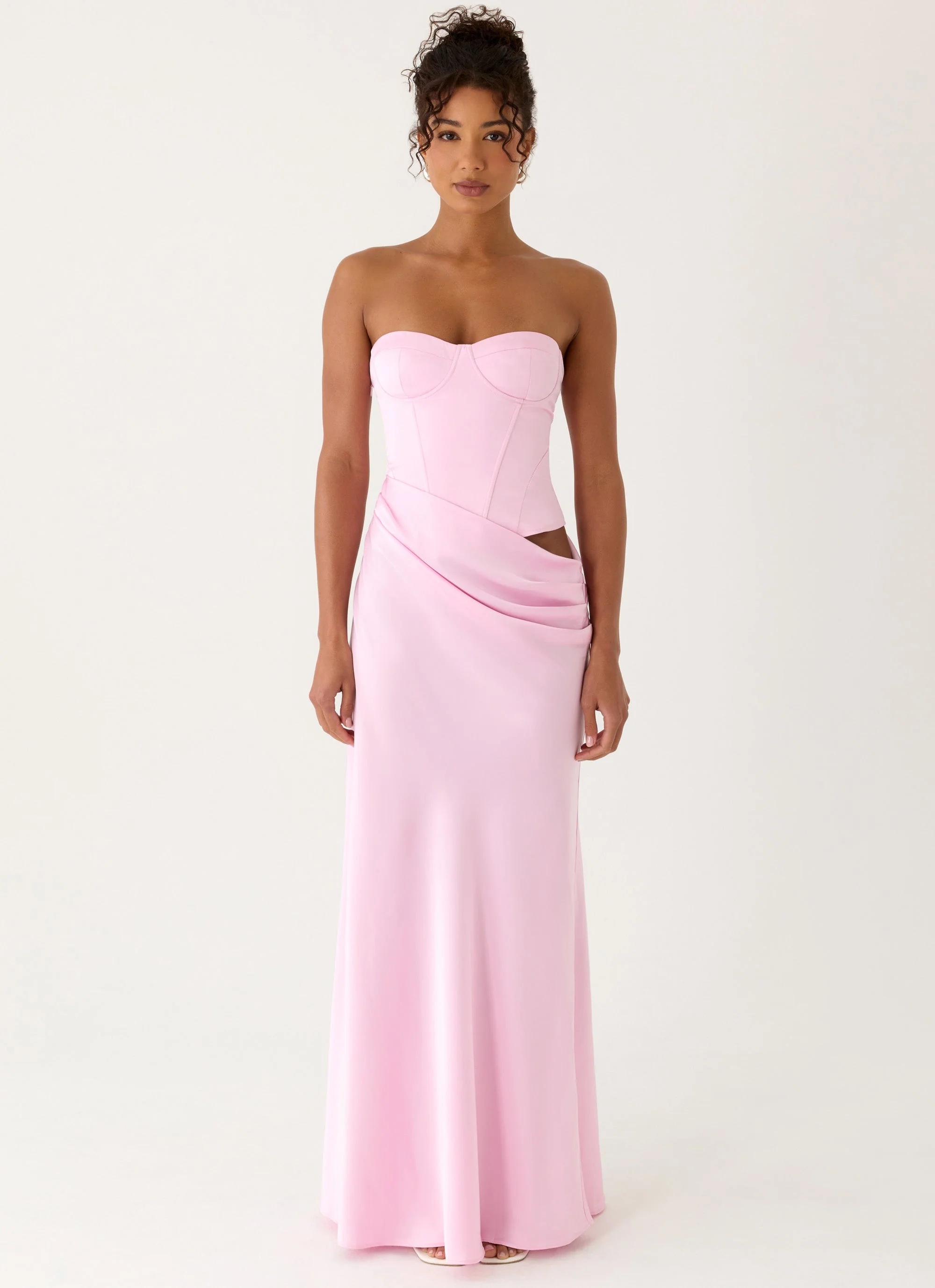 Emory Corset Maxi Dress - Pink - Image 3
