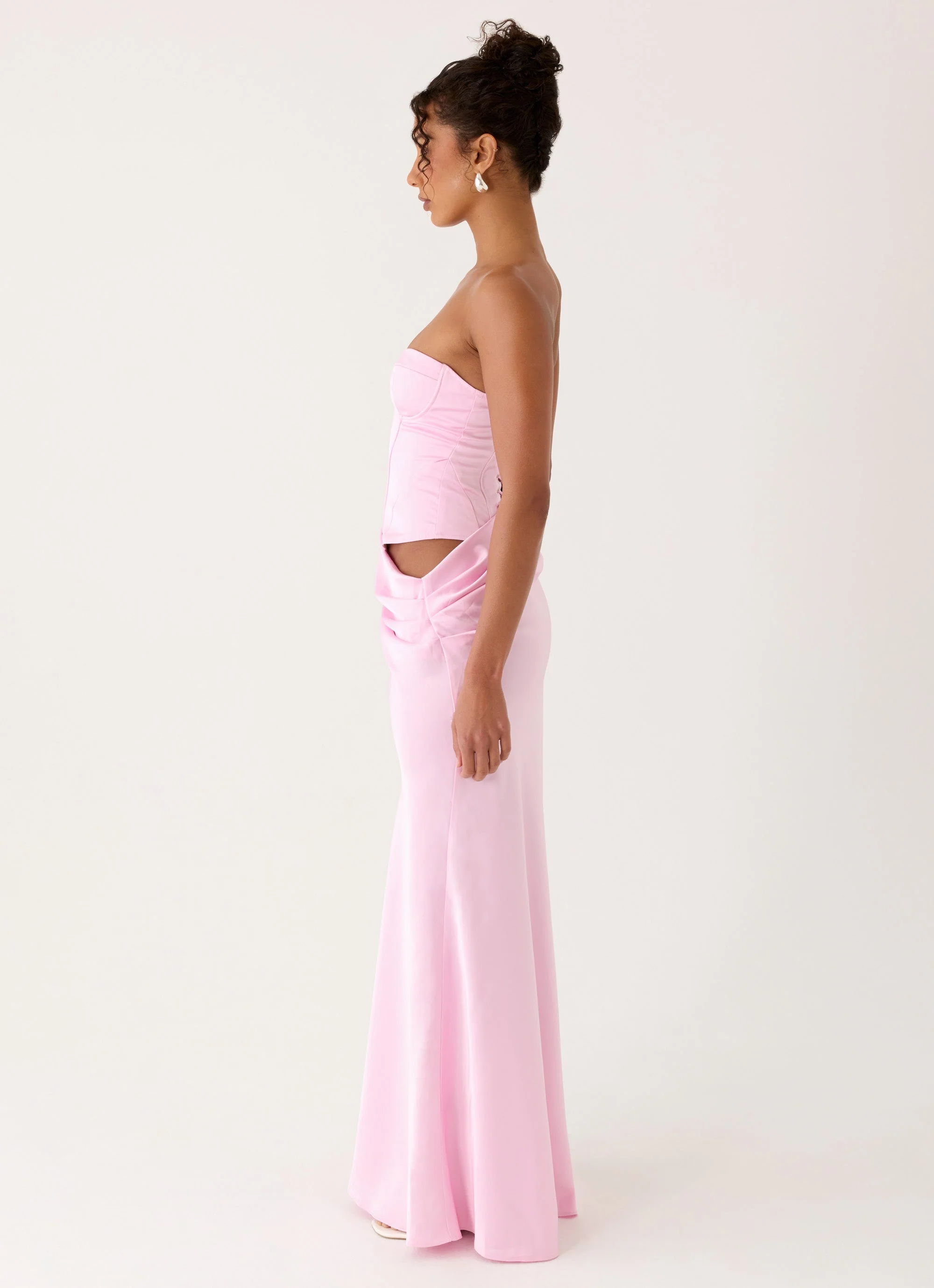 Emory Corset Maxi Dress - Pink - Image 4