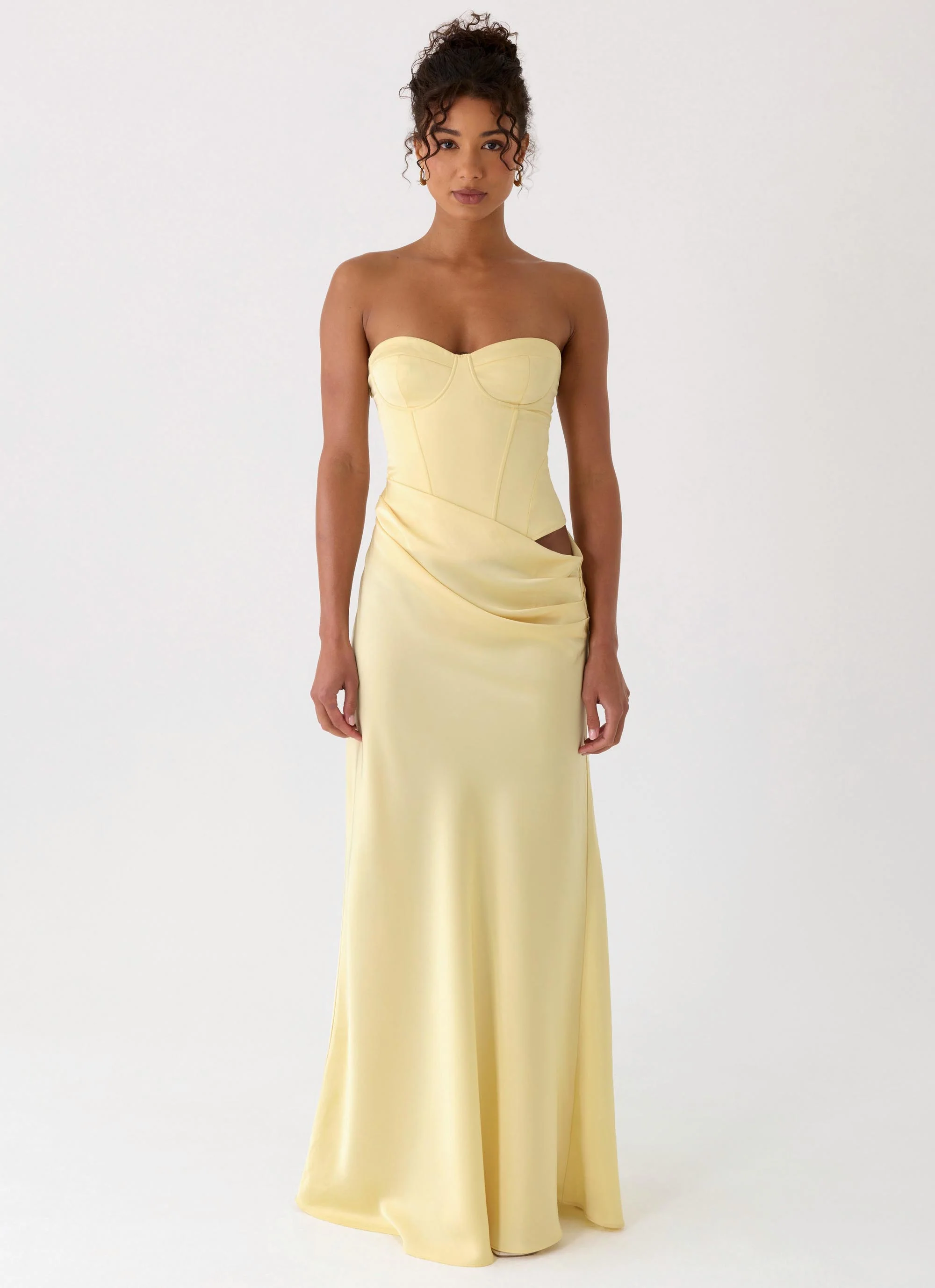 Emory Corset Maxi Dress - Yellow - Image 3
