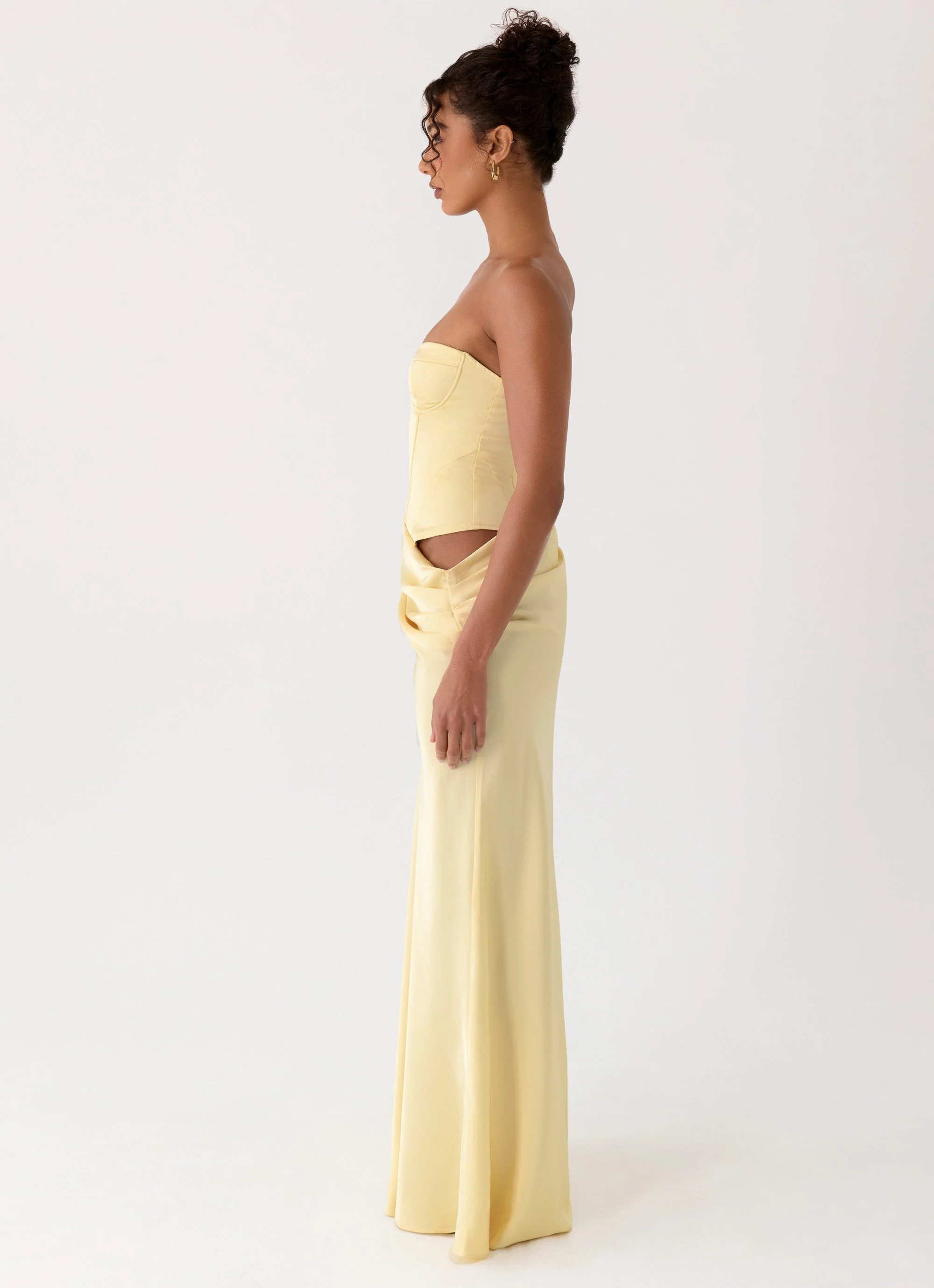 Emory Corset Maxi Dress - Yellow - Image 4