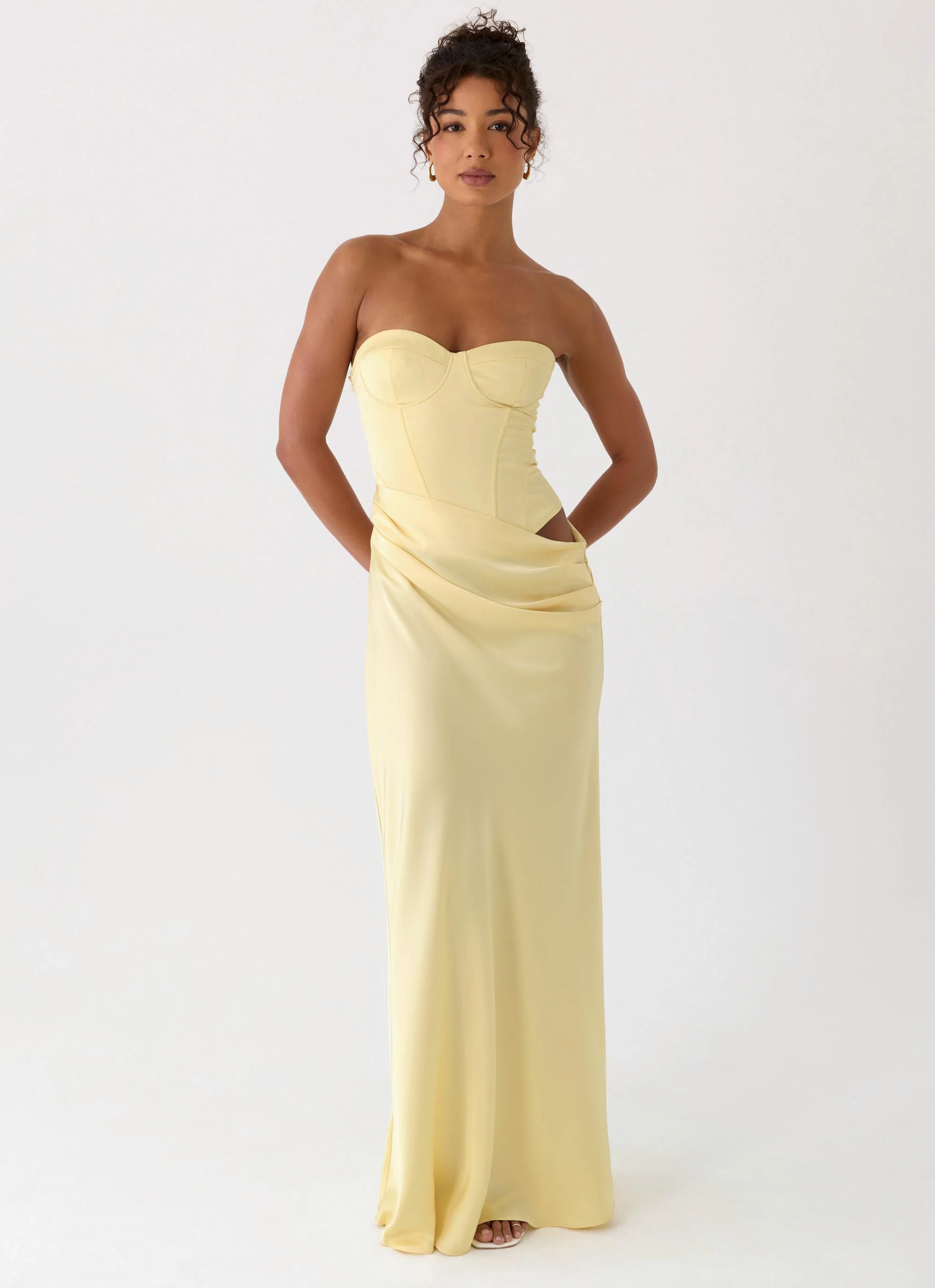 Emory Corset Maxi Dress - Yellow - Image 6